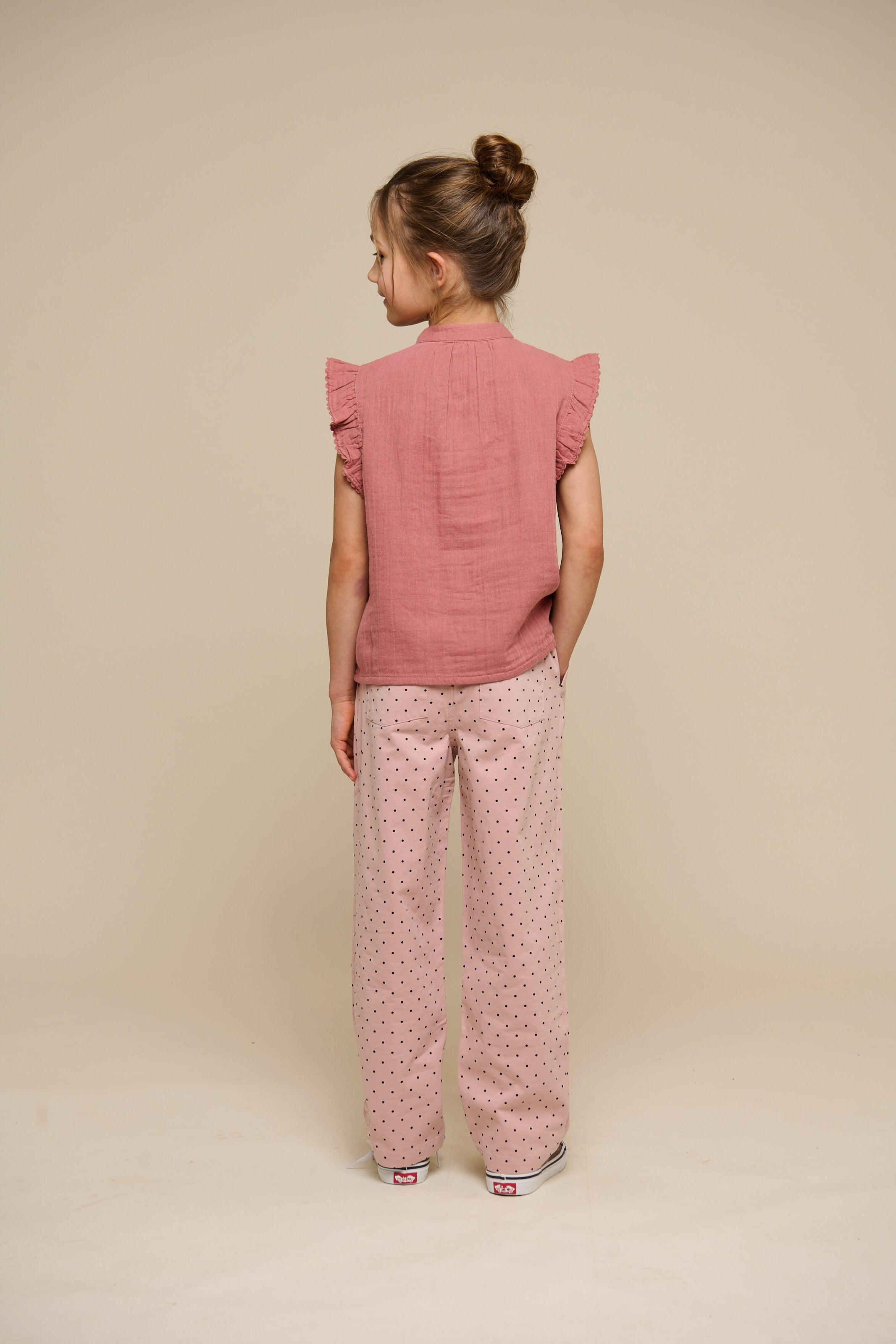 Twill trousers with Dot - Tween - Rose | 100613 Iris