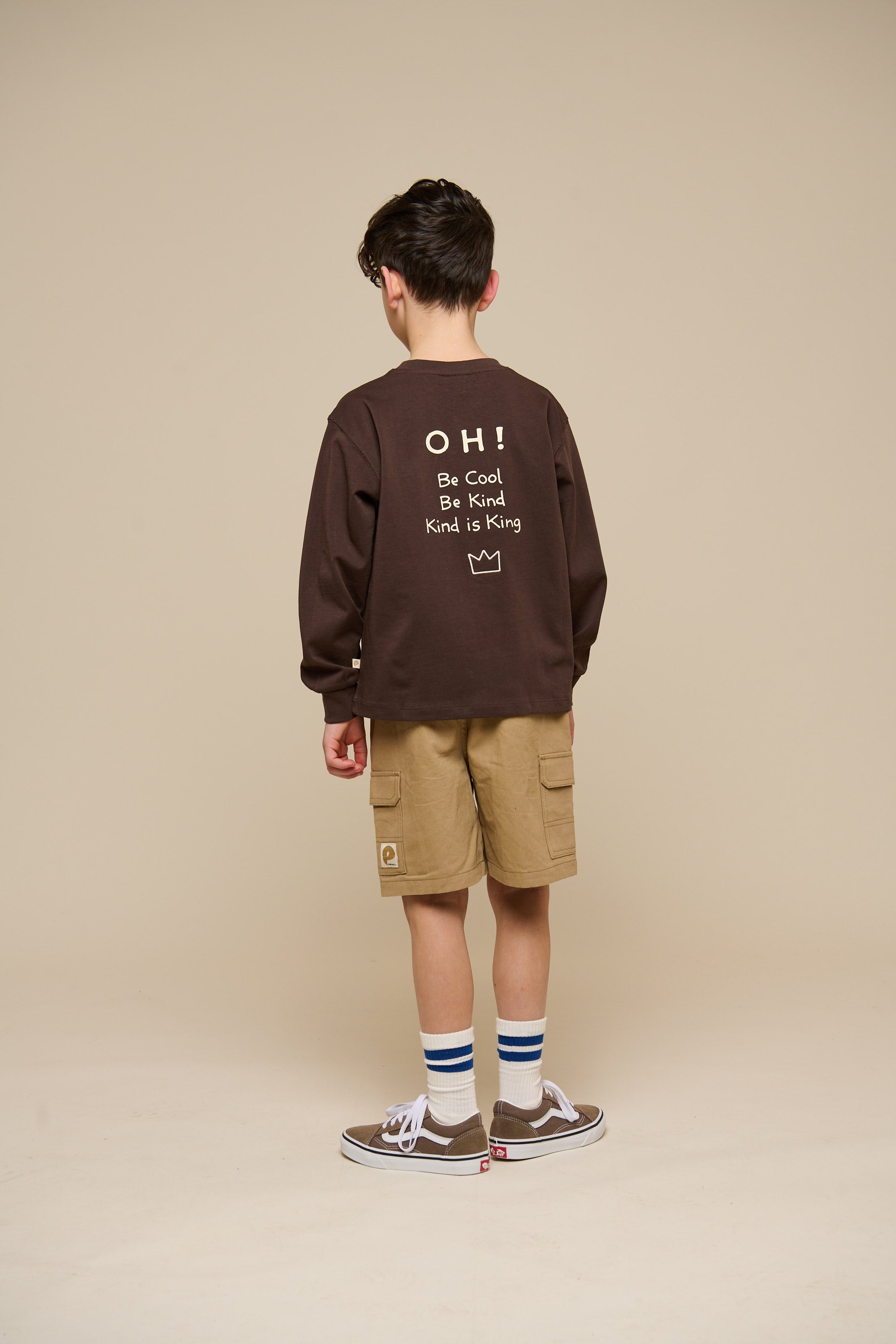 Oversized Long Sleeve T-shirt - Tween - Chocolate | 100852 August