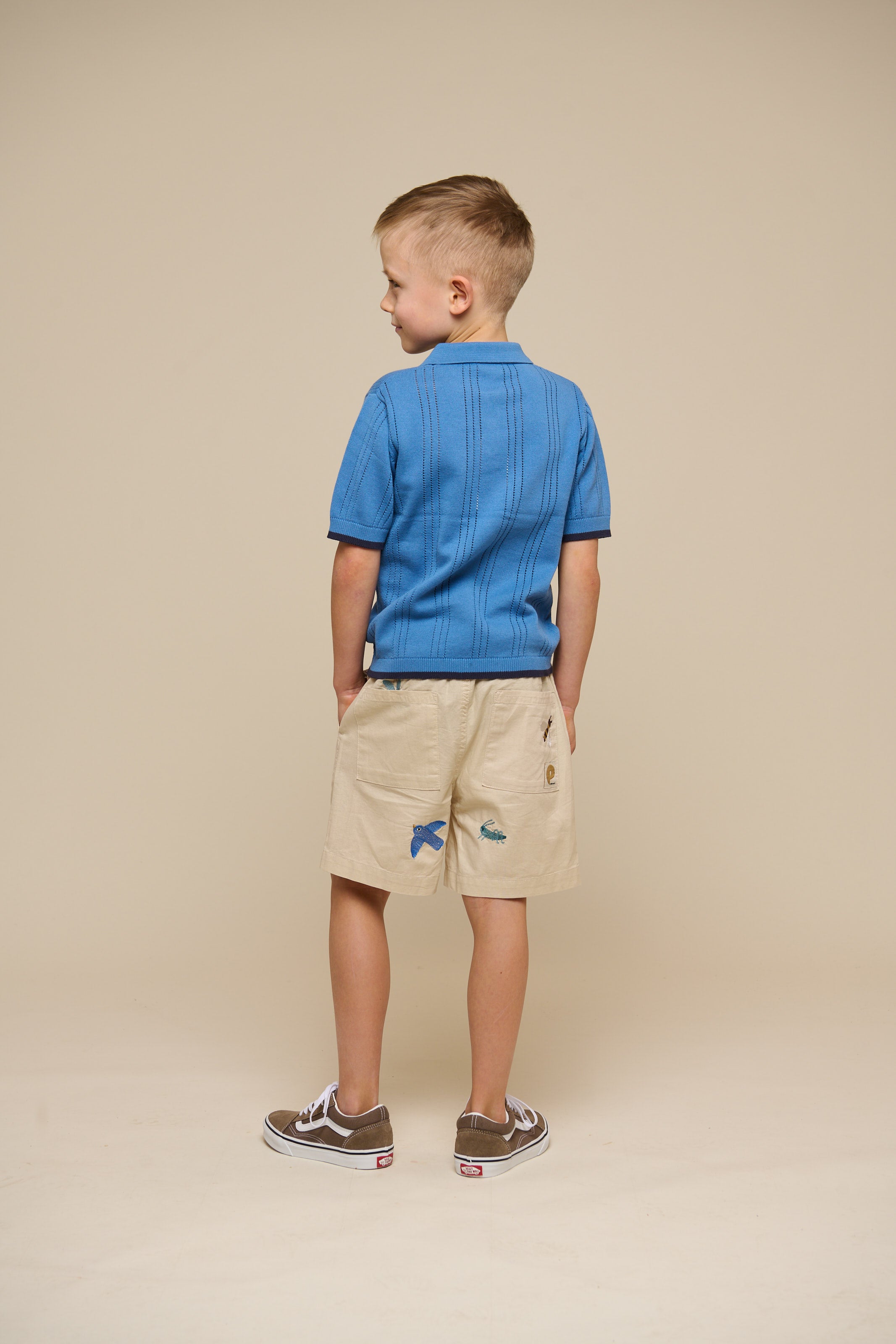 Blue knitted Polo - Tween - Dusty Blue | 101244 Dylan