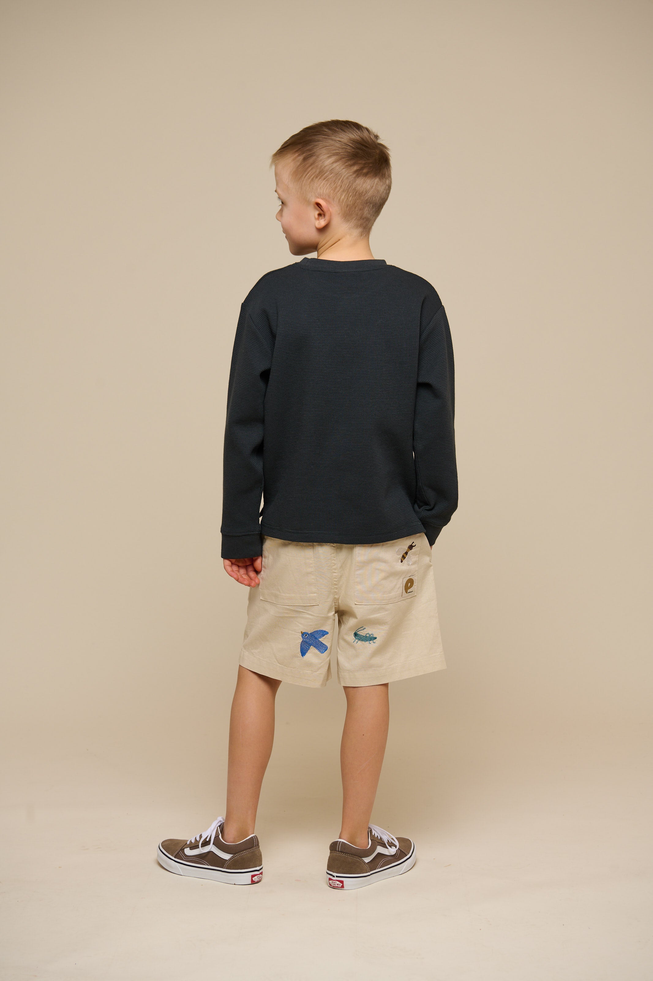 Textured Long Sleeve T-Shirt - Tween - Forest Green | 100708 Malthe