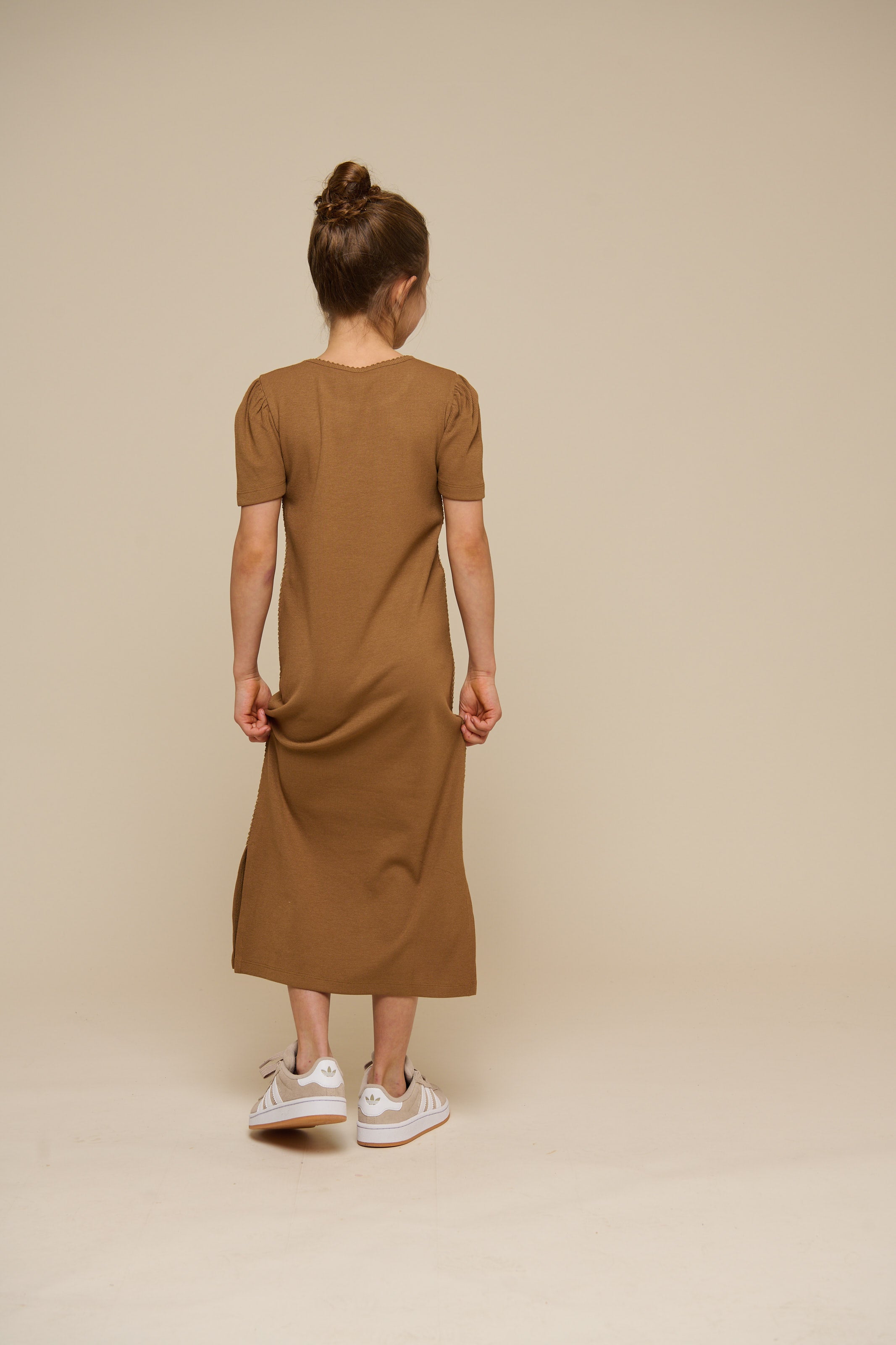 Modal Rib Long T-shirt Dress - Tween - Coconut | 101294 Lottie