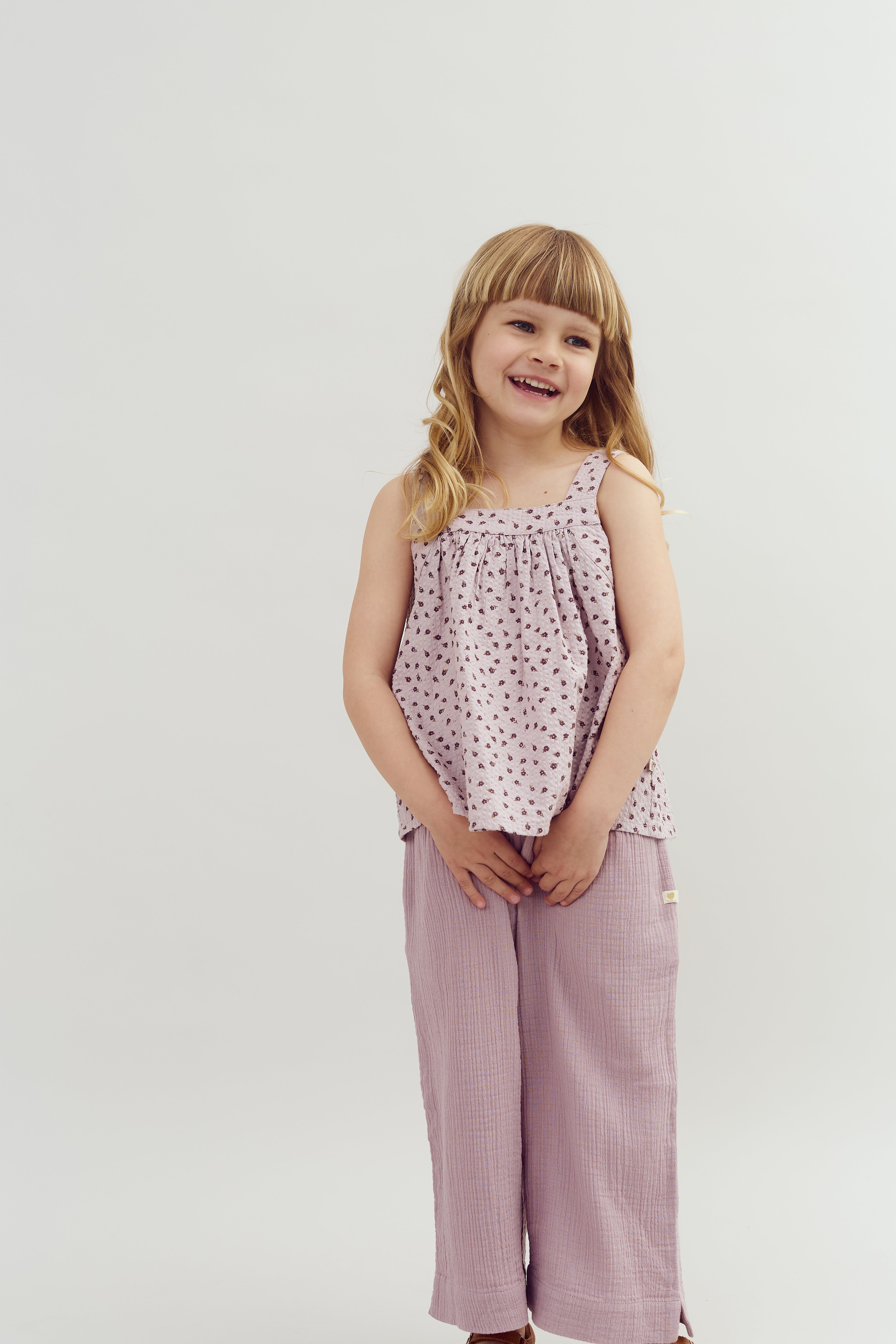 Flower Print top - Purple Flower | 100301 Annie