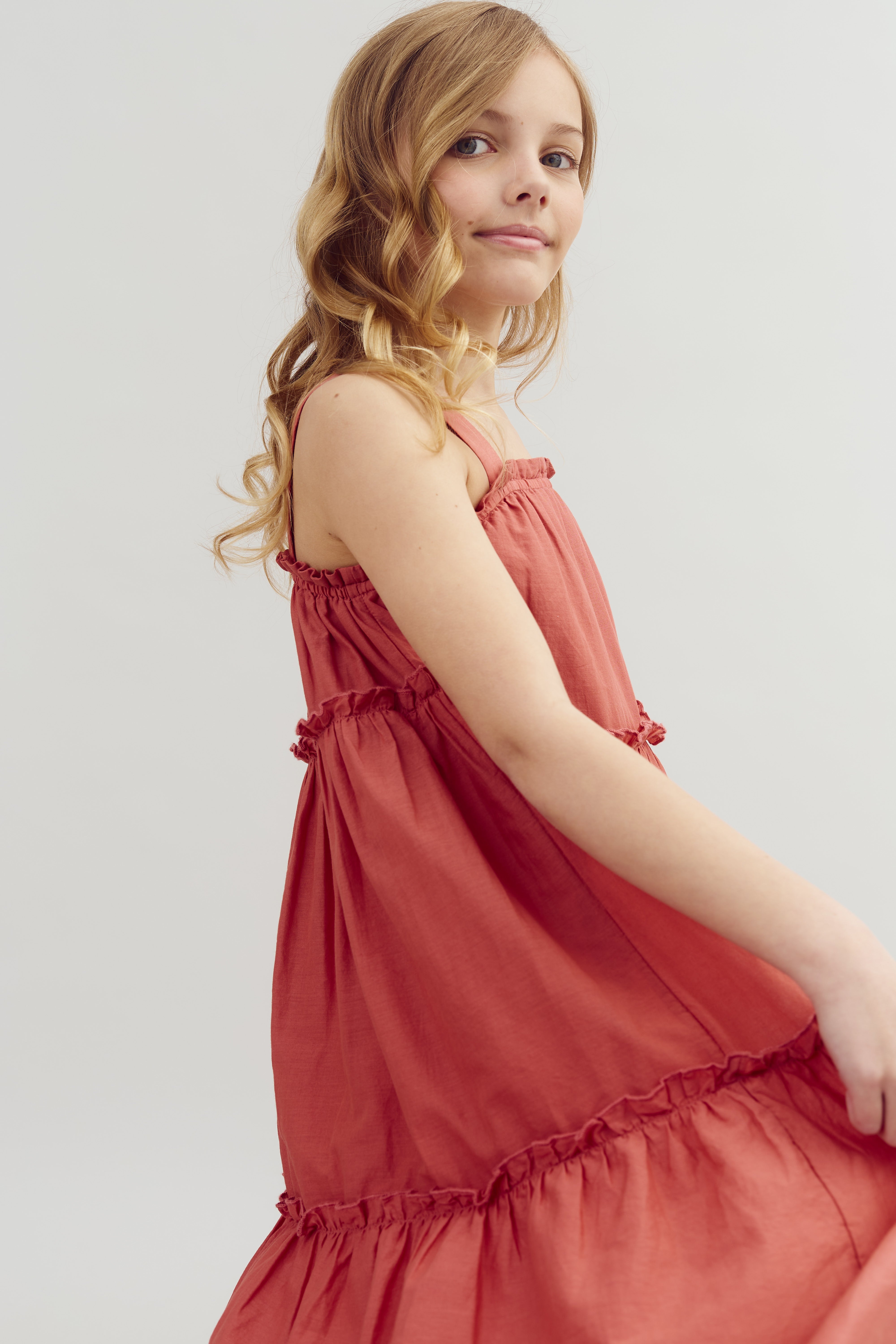 Tiered Dress - Tween - Blush | 100493 Hazel