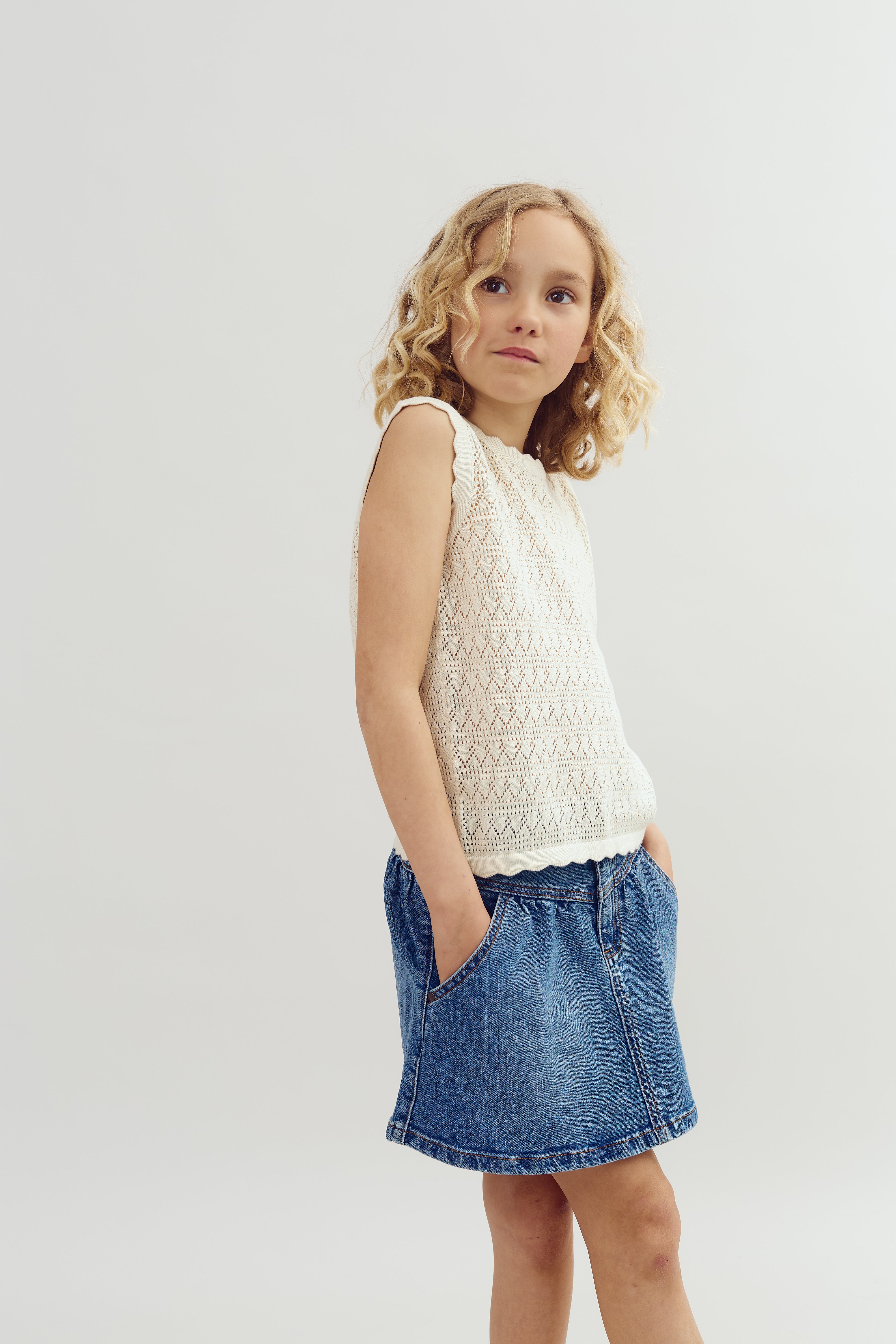 Knit Top - Tween - Off White | 100280 Vivi