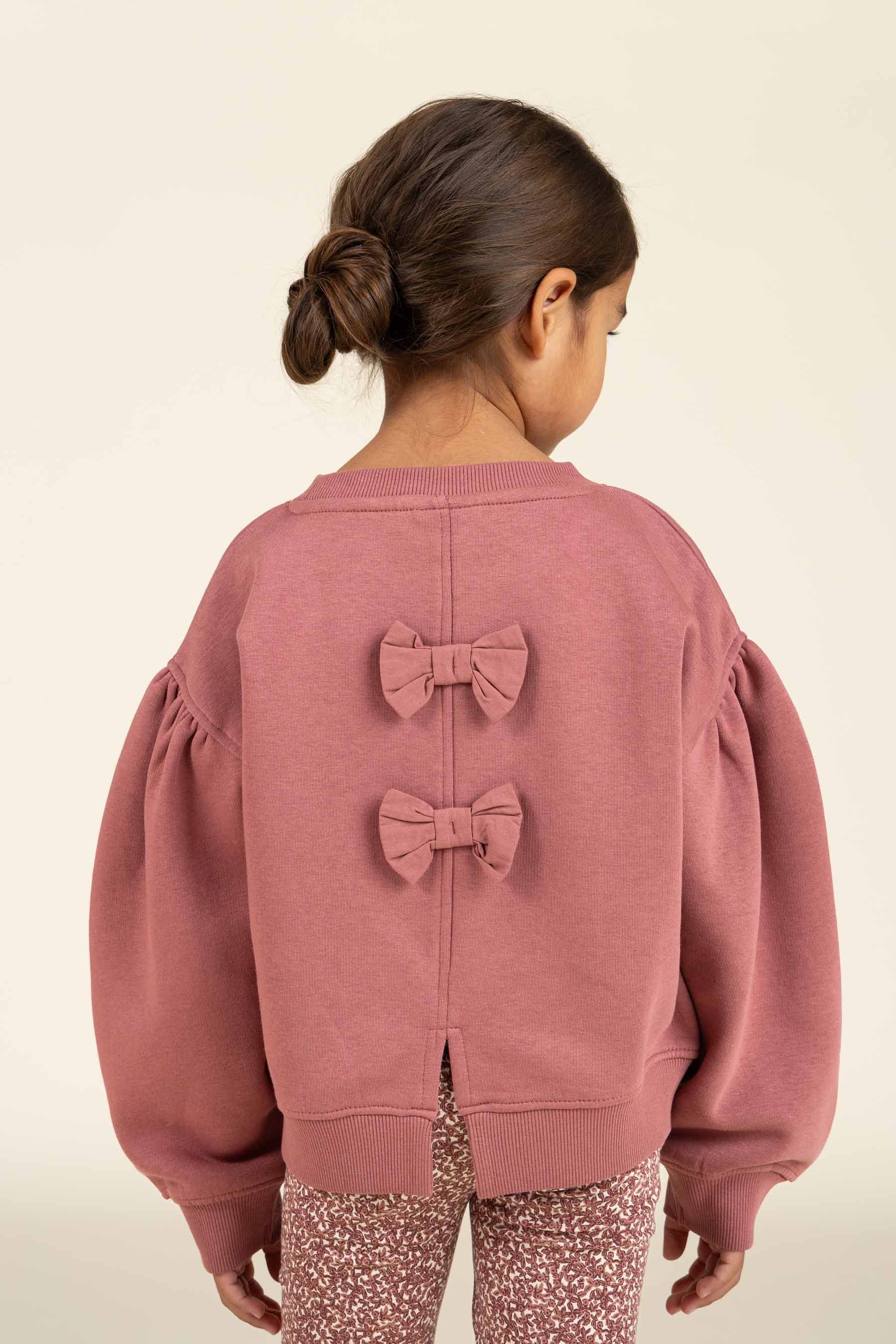 Bow Detail Sweatshirt - Kids - Vintage Red | 100812 Ruth