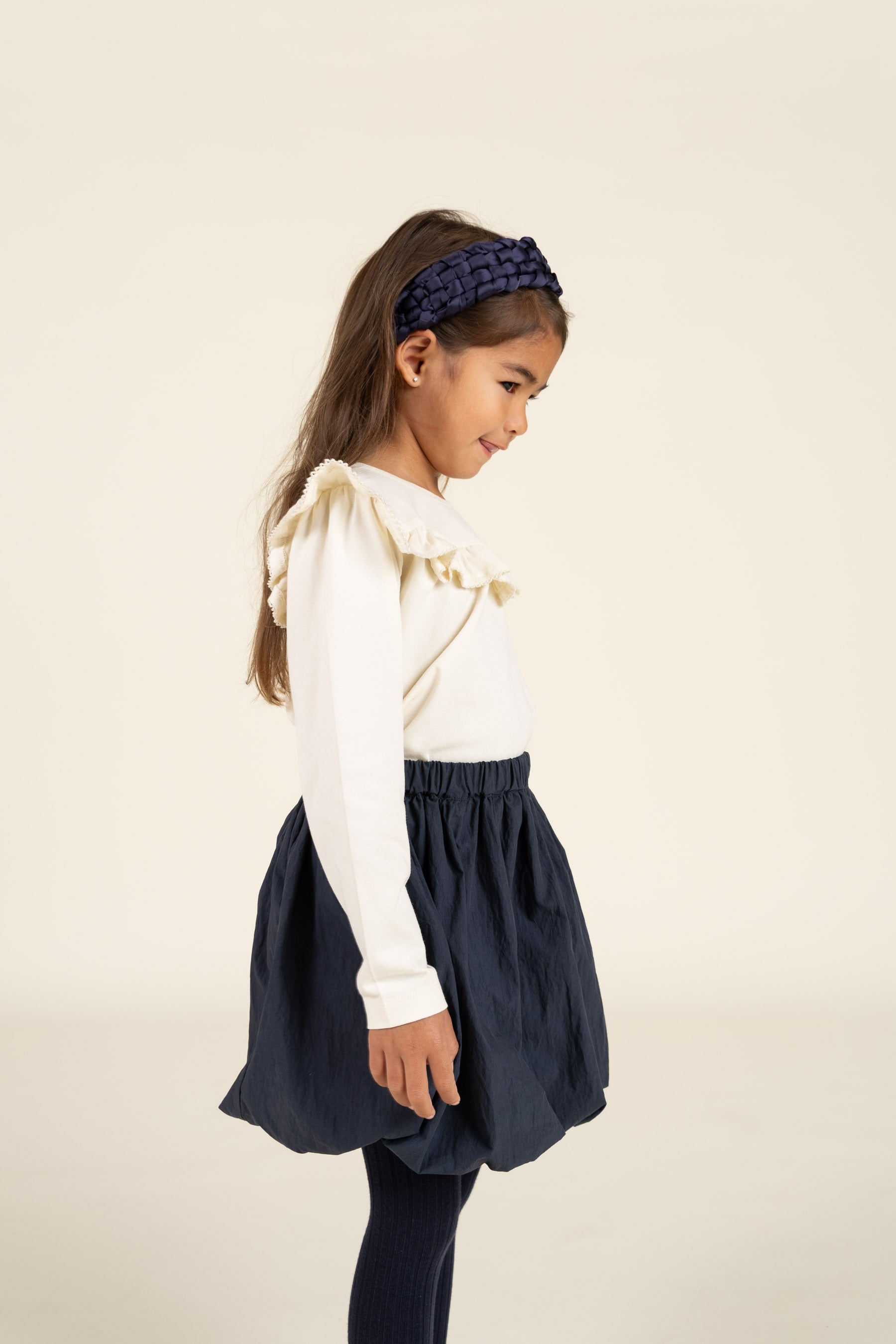 Frill Jersey Blouse - Kids - Off White | 100862 Talia