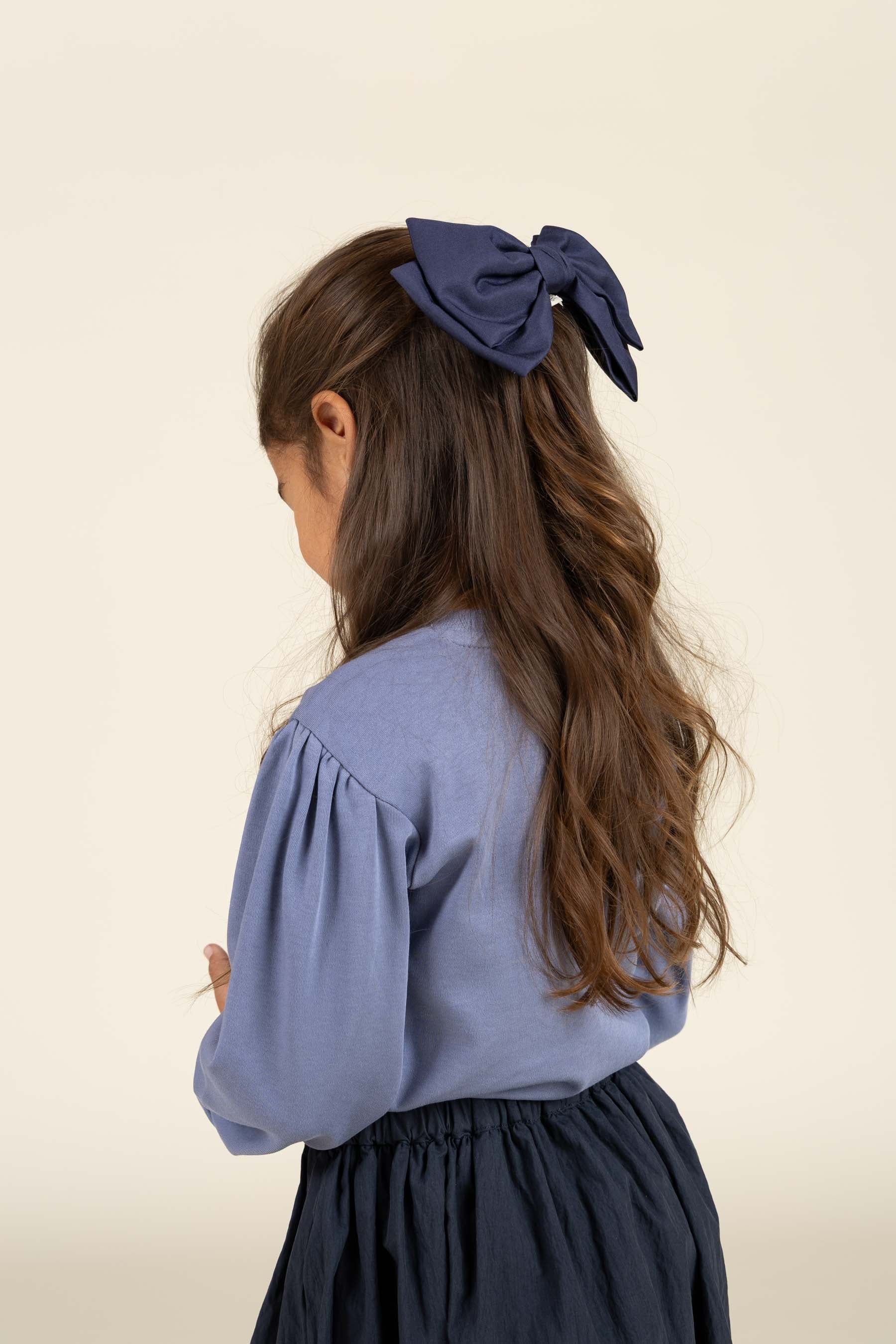 Long Sleeve T-shirt w. Front Print - Kids - Blue | 100850 Kendell