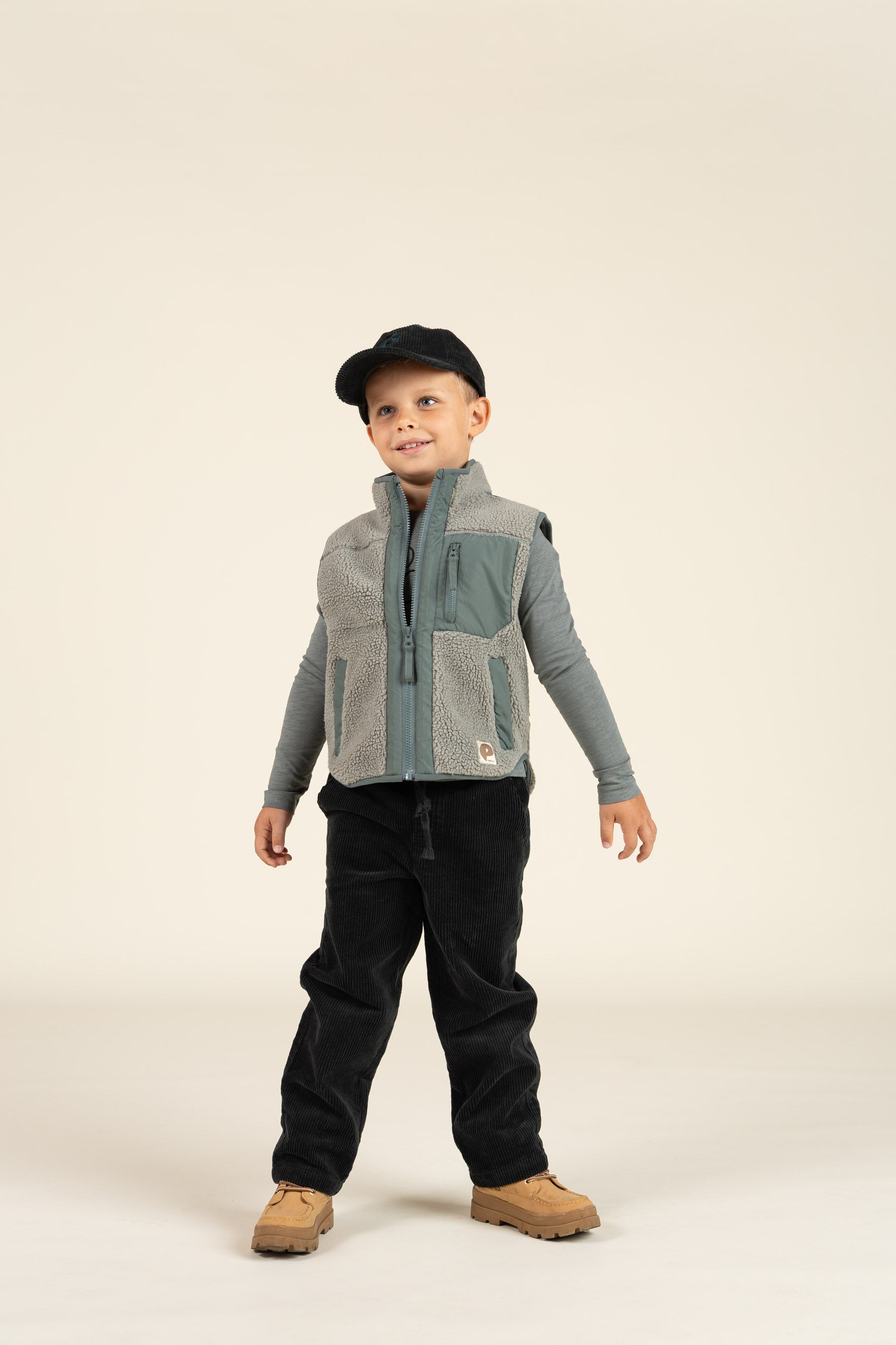 Pile Zip Vest - All - Dusty Green | 100635 Elliot