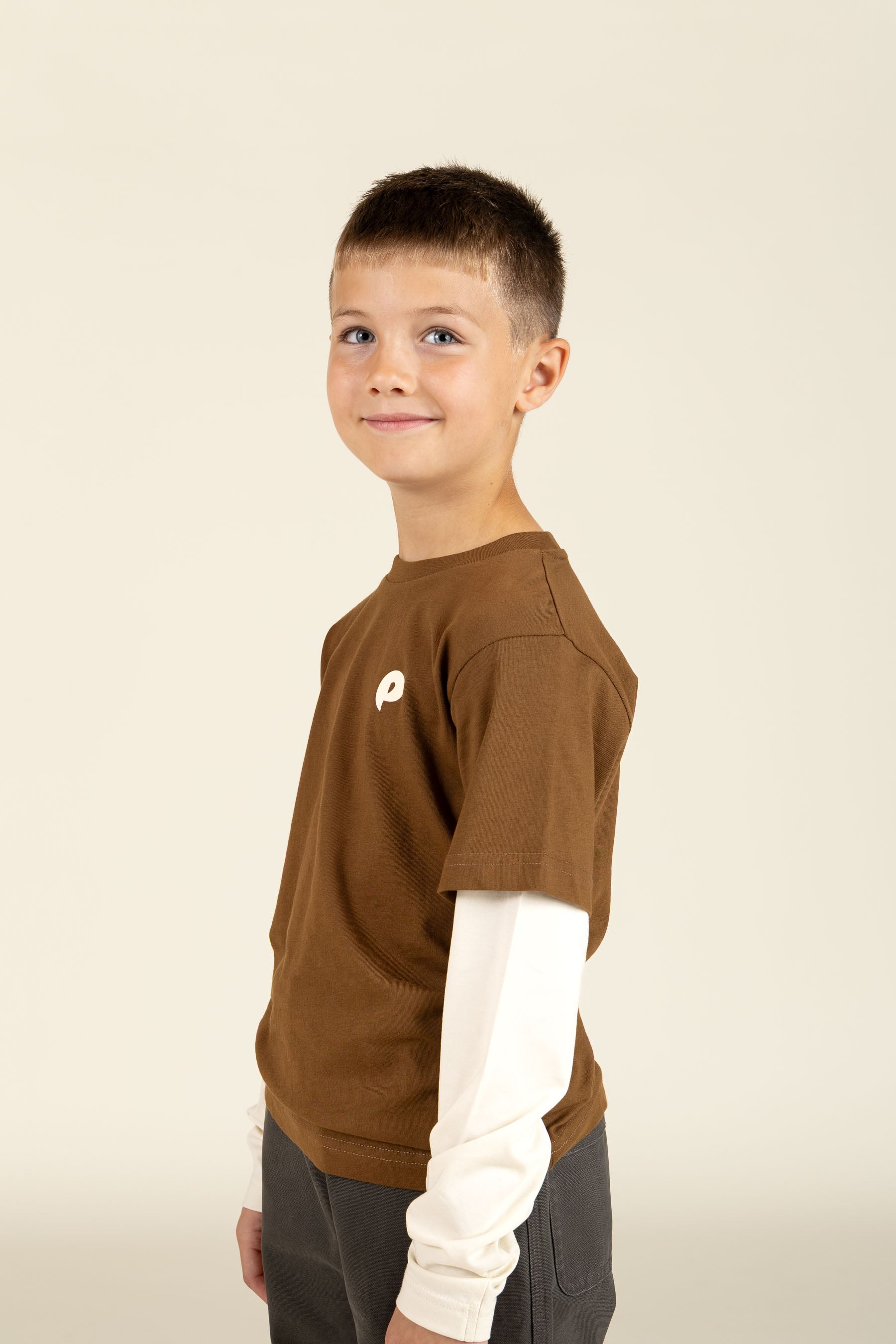 Double Sleeve Boxy T-shirt - Tween - Coffee | 100839 Alex