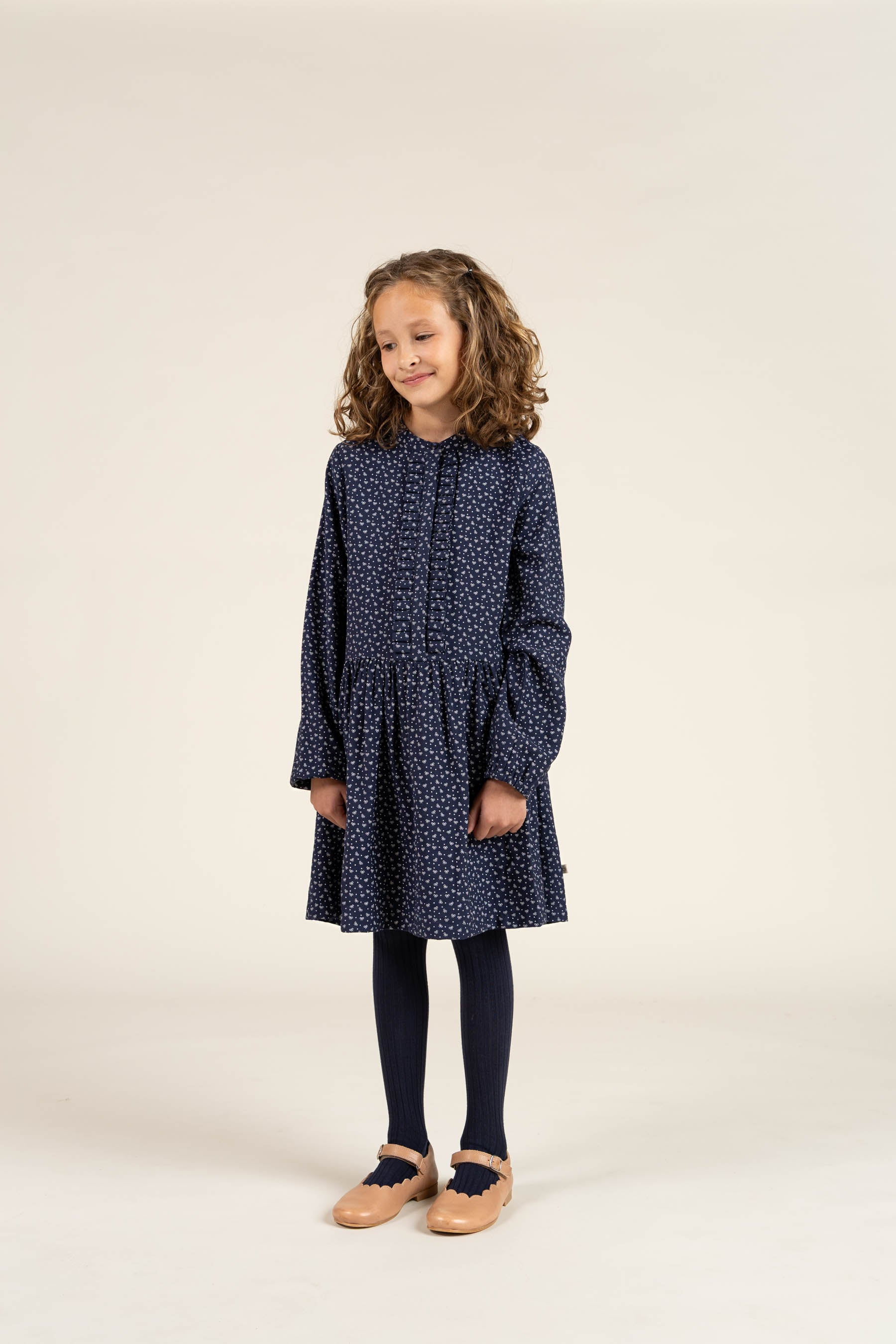 Printed Crepe viscose Dress - All - Navy | 100662 Ana