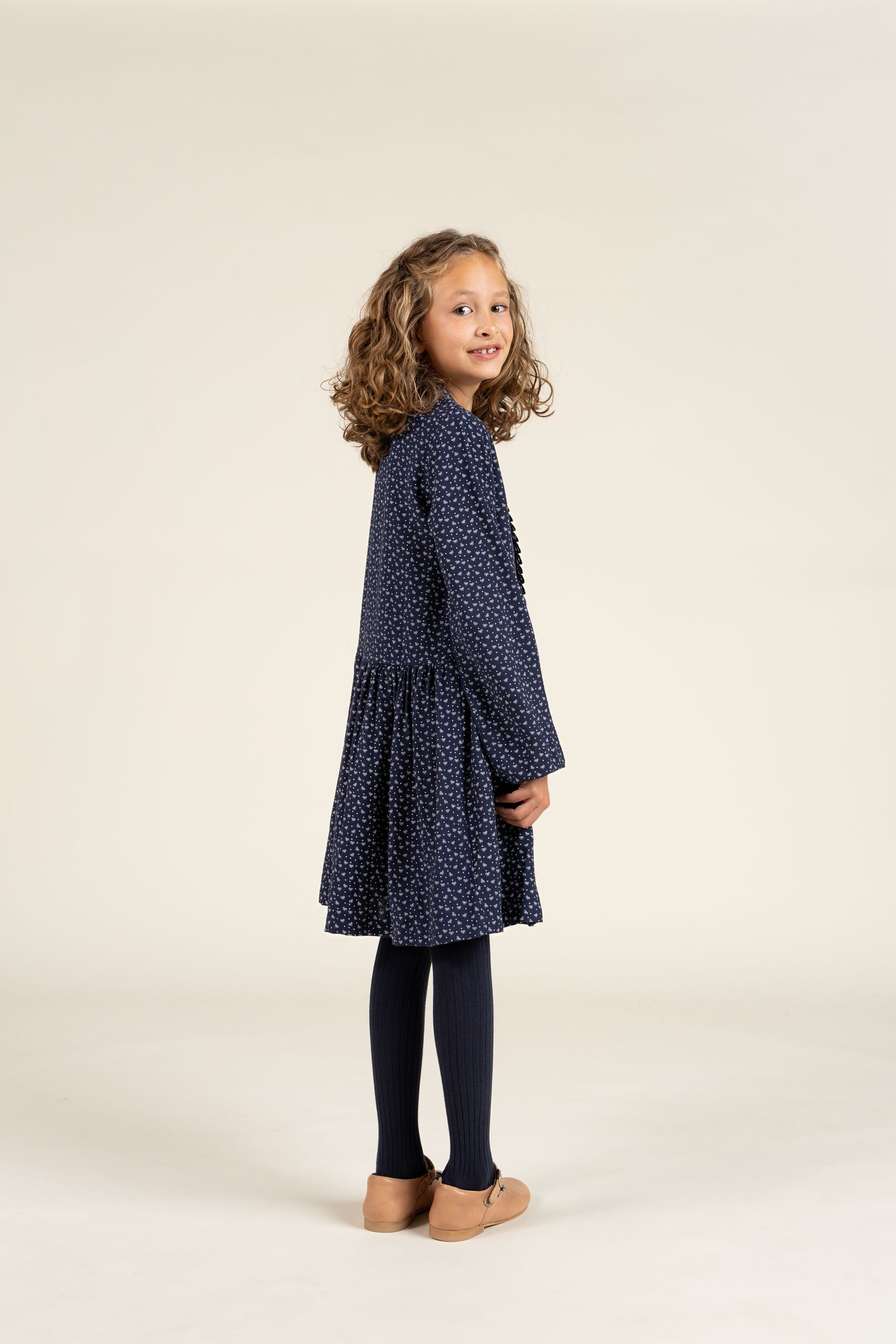 Printed Crepe viscose Dress - All - Navy | 100662 Ana