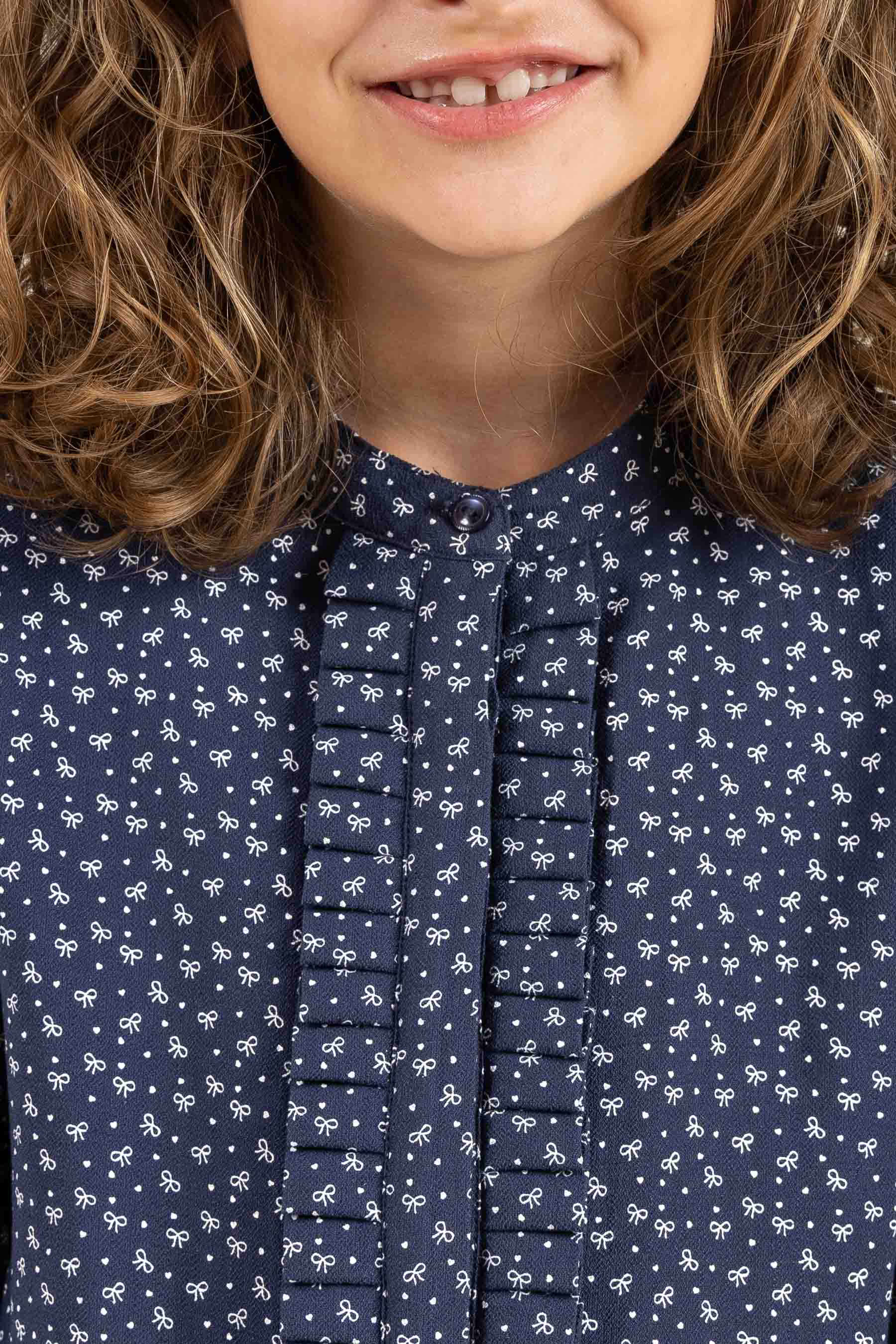 Printed Crepe viscose Dress - All - Navy | 100662 Ana