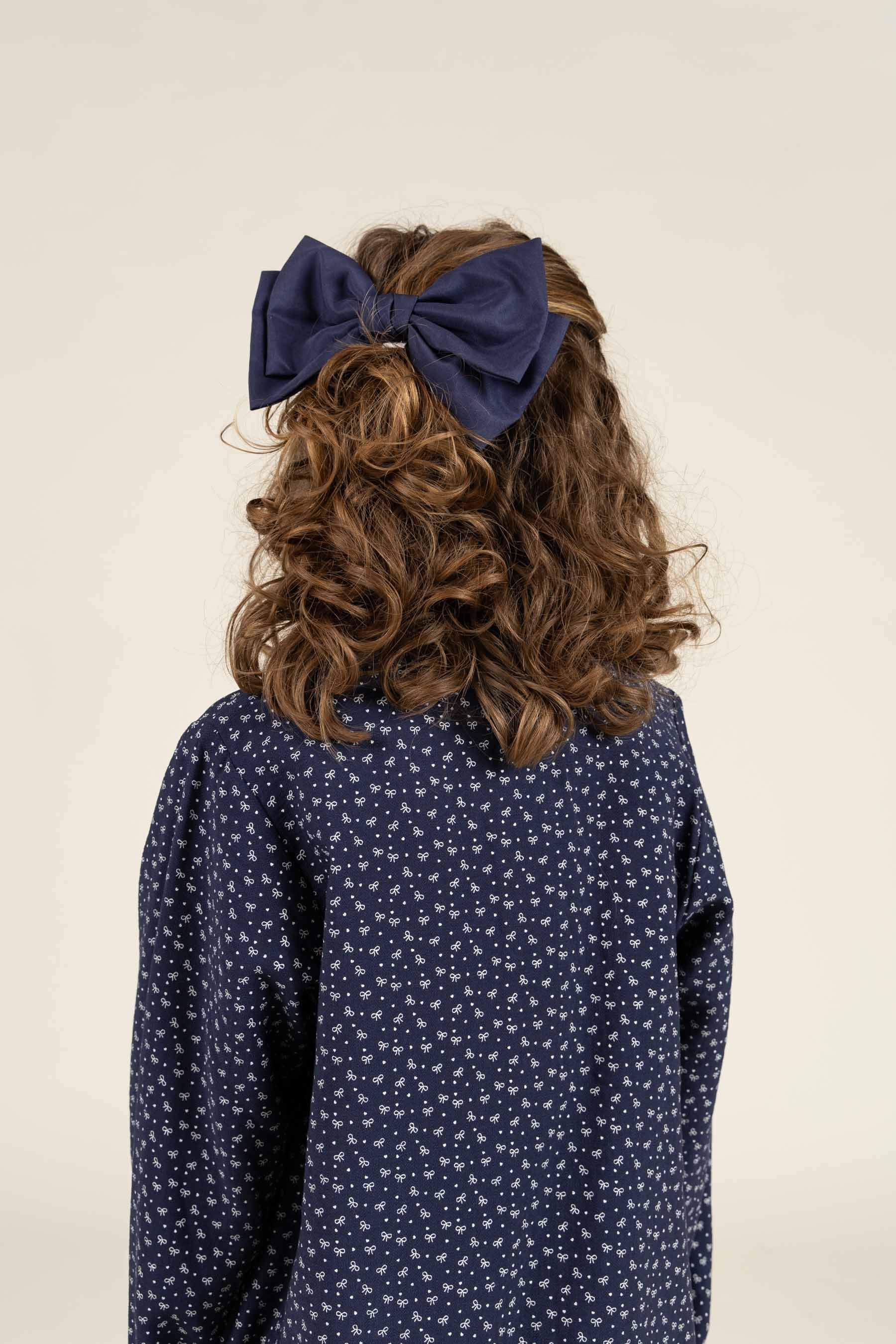 Printed Crepe viscose Shirtblouse - Tween - Navy | 100658 Ana