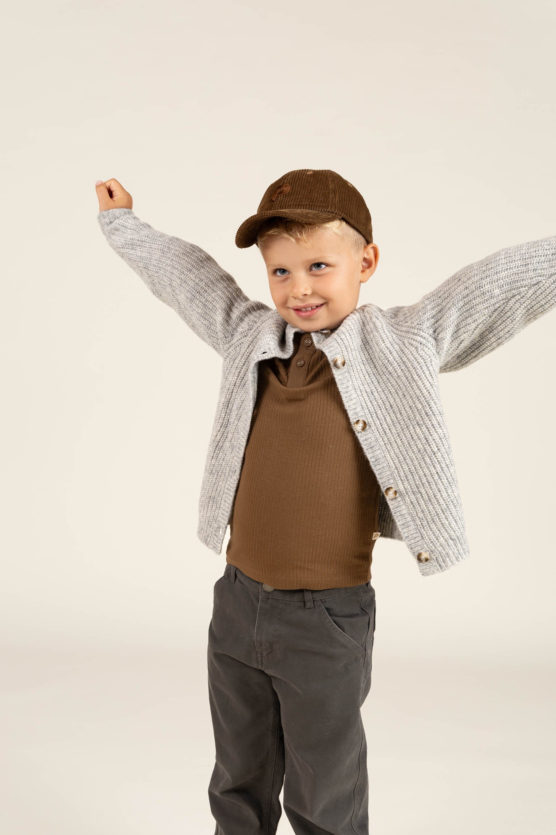 Canvas Trousers - Kids - Dark Grey | 100117 Dereck