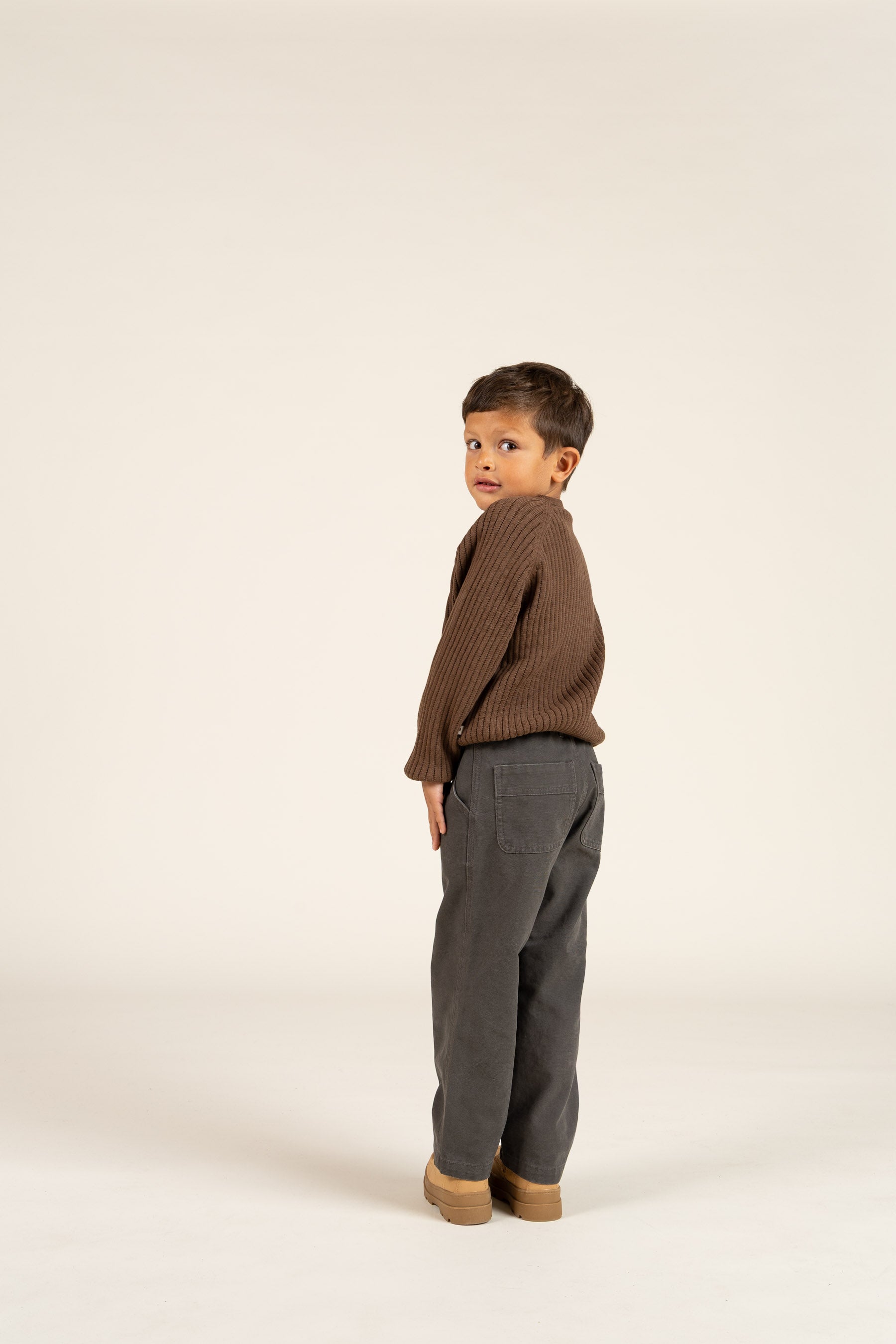 Canvas Trousers - Kids - Dark Grey | 100117 Dereck