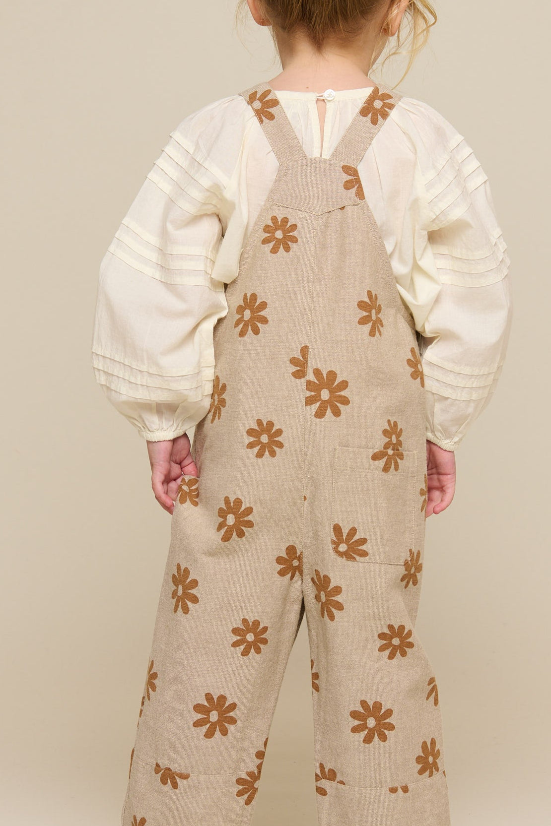 Printed Cotton Overall - Kids - Sand | 101210 Molly