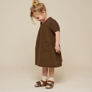 Gauze Dress - Kids - Dark Brown | 100913 Jasmine