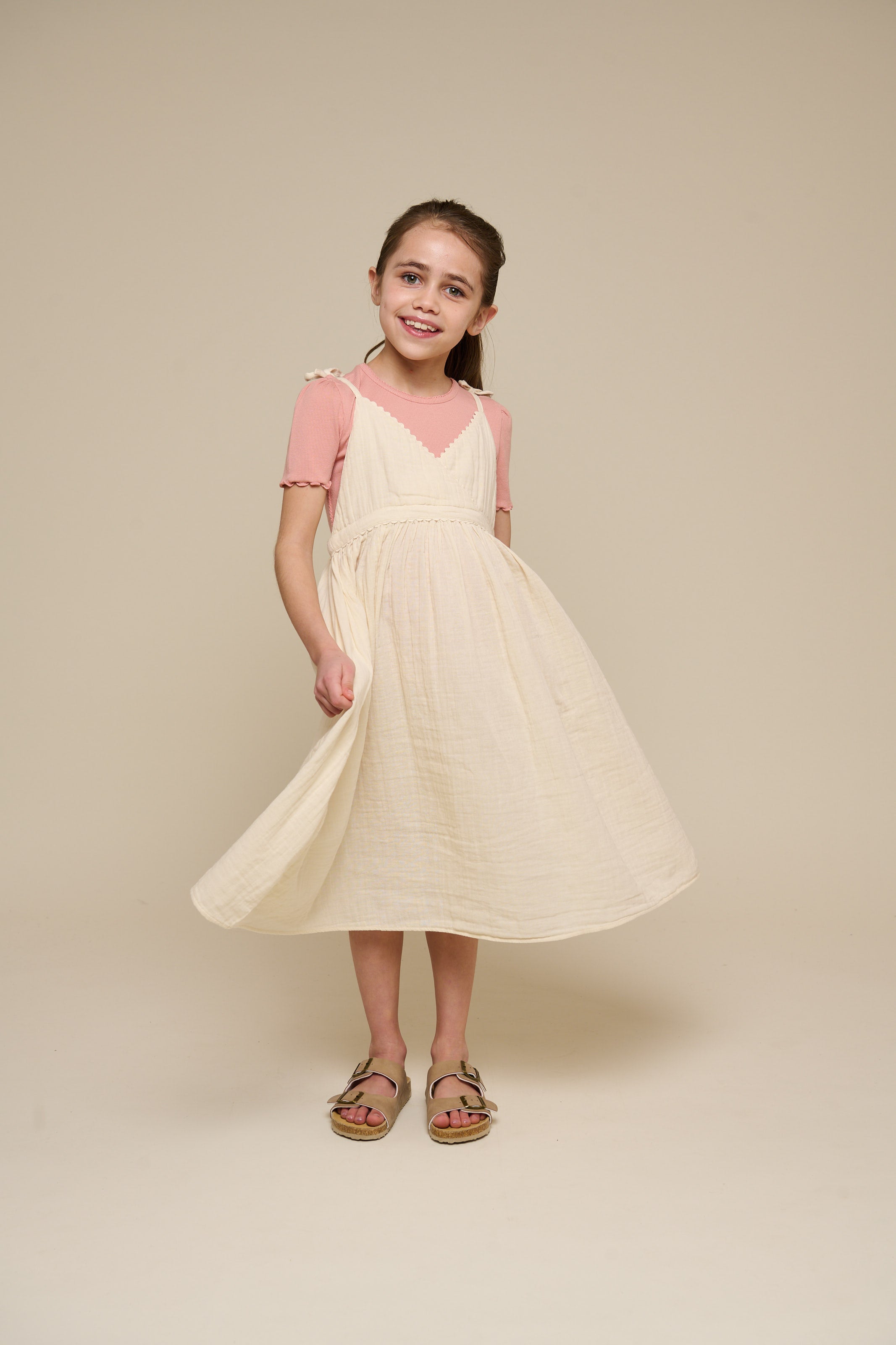 Gauze Strap Dress - Tween - Off White | 100911 Jasmine