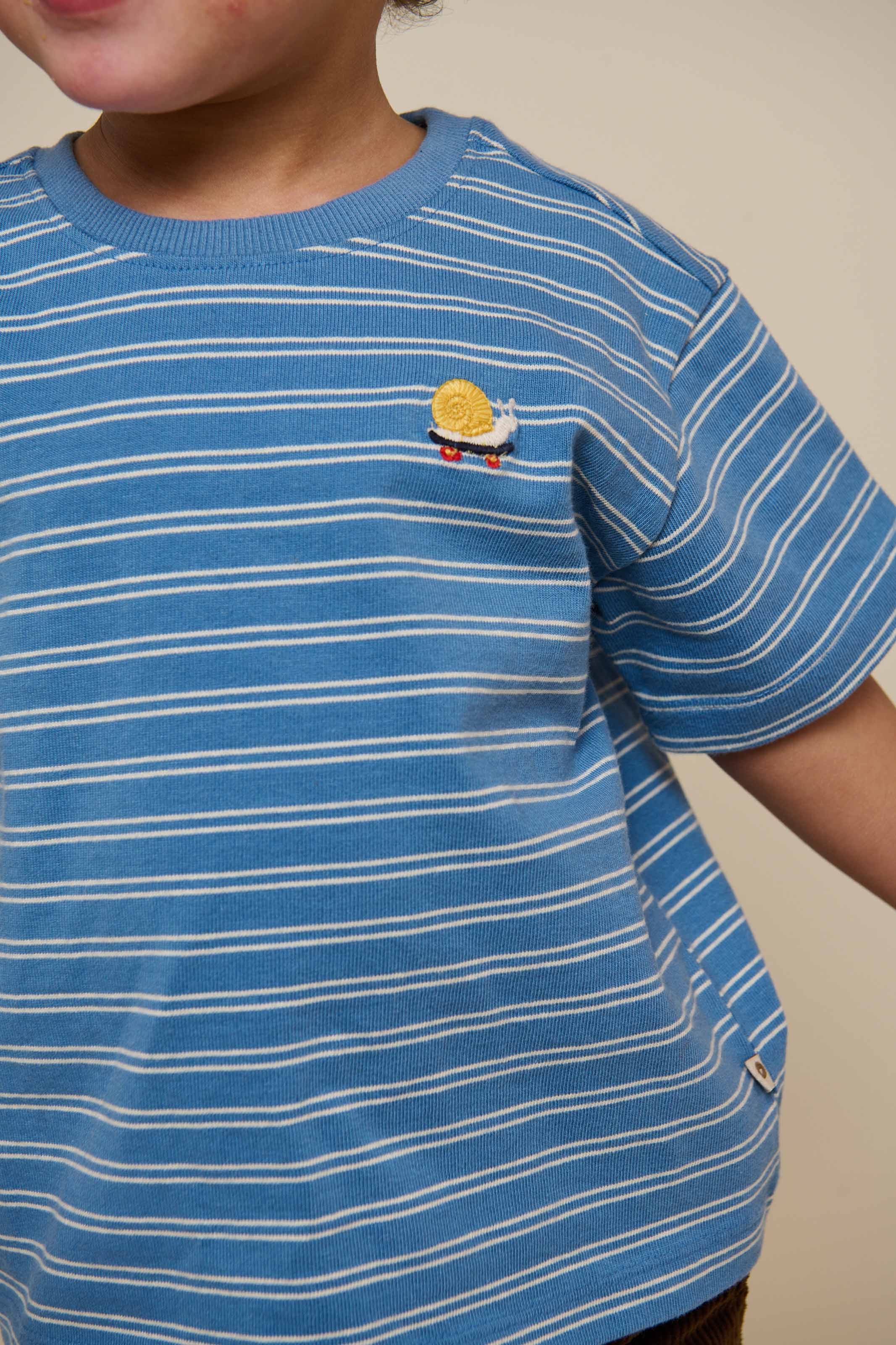 Striped T-shirt - Kids - Dusty Blue | 101179 Otto