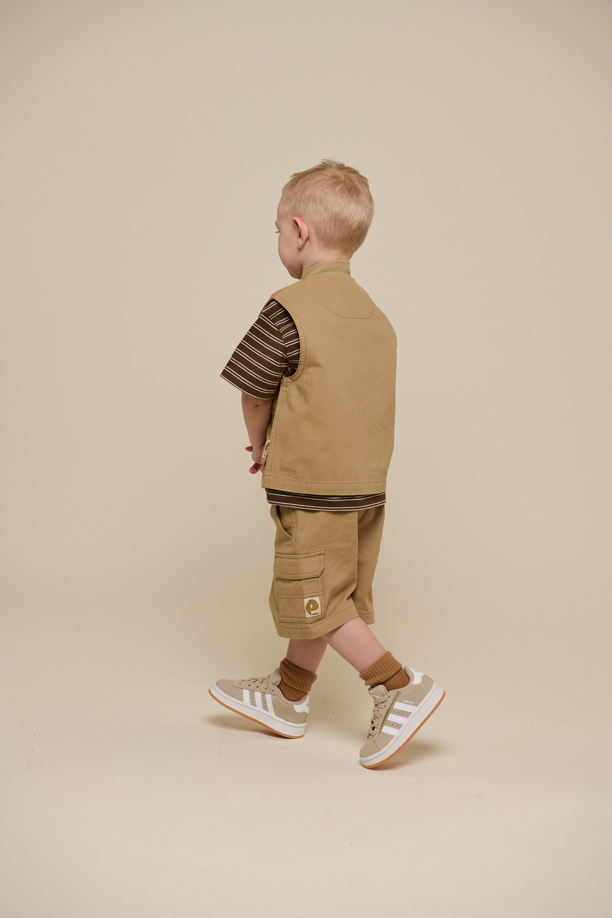 Canvas Cargo Gilet - Kids - Khaki | 101128 Isack