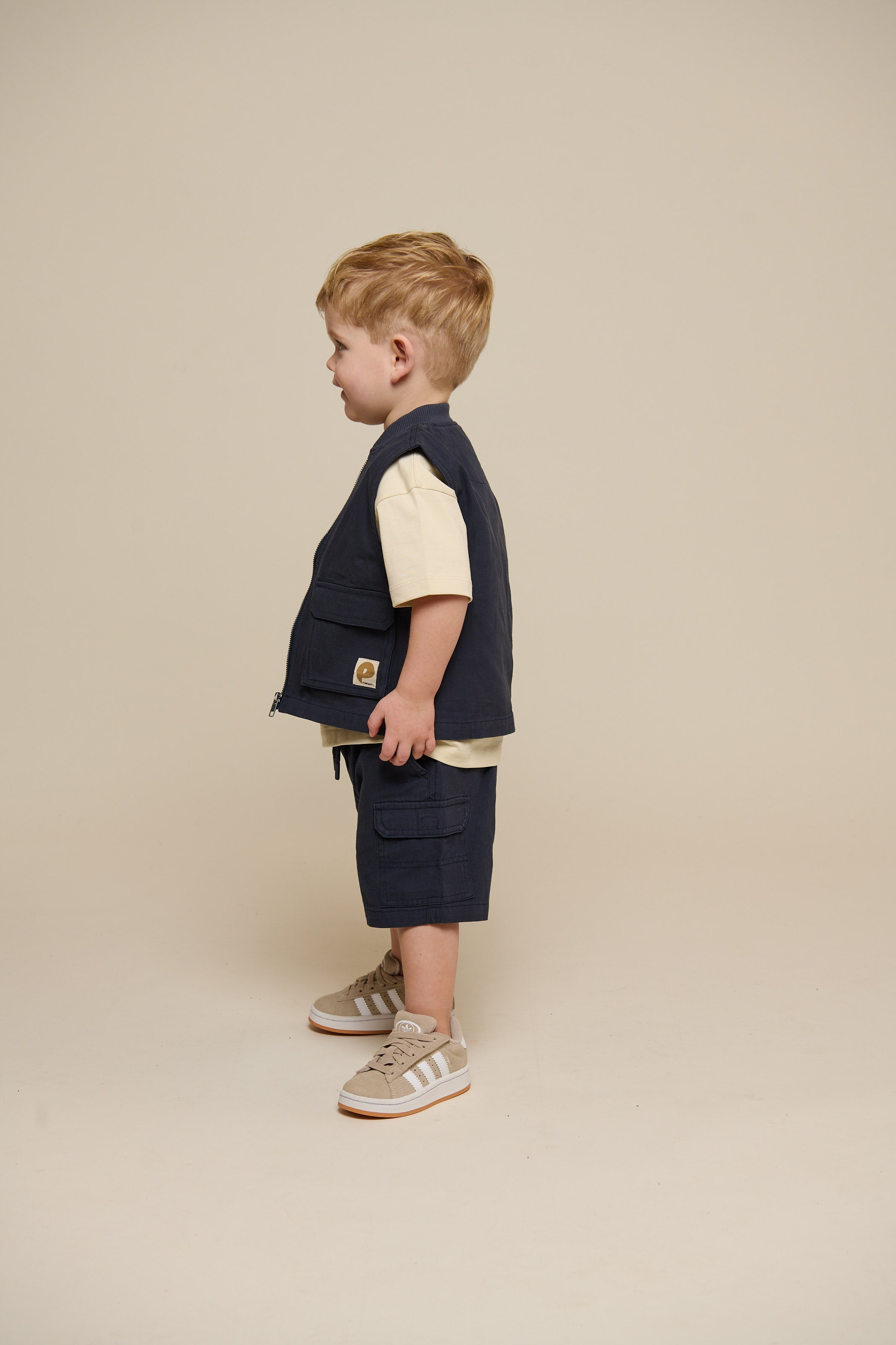 Canvas Cargo Shorts - Kids - Navy | 101122 Isack
