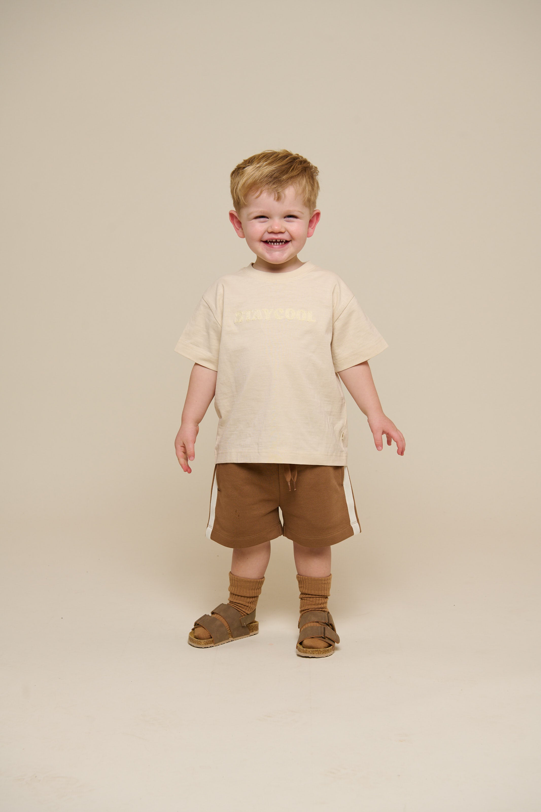Slub jersey Embroidery T-shirt - Kids - Off White | 101159 Villum