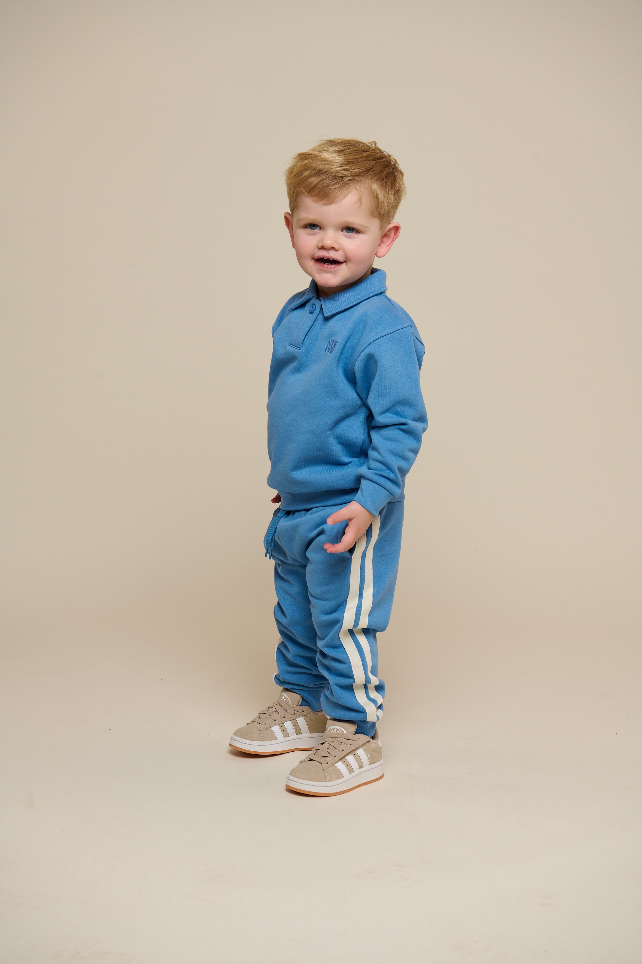 Sweat Pants with Tape - Kids - Dusty Blue | 101257 Carter