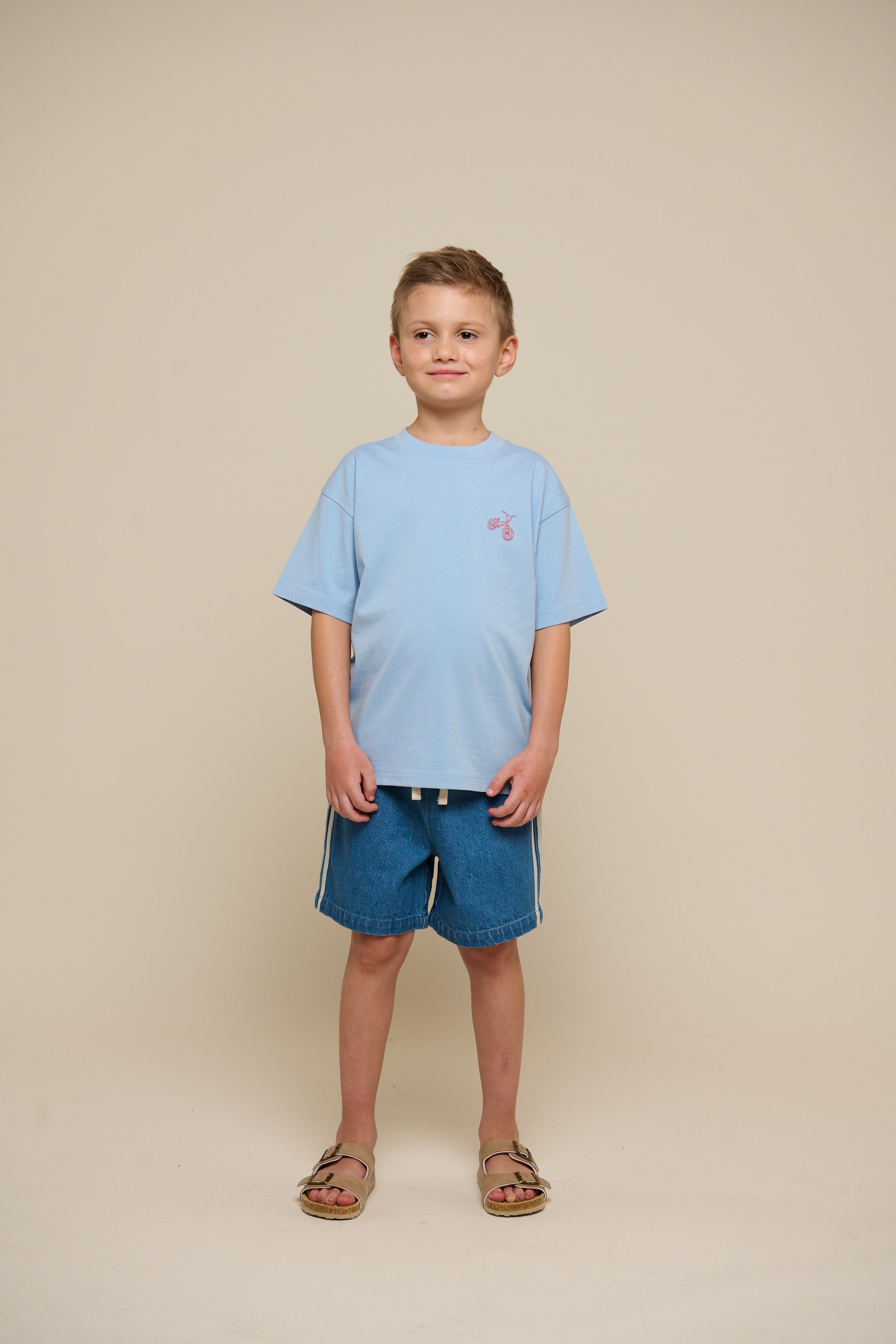 Baggy Denim Shorts with Tape - Tween - Blue Denim | 101143 Callum