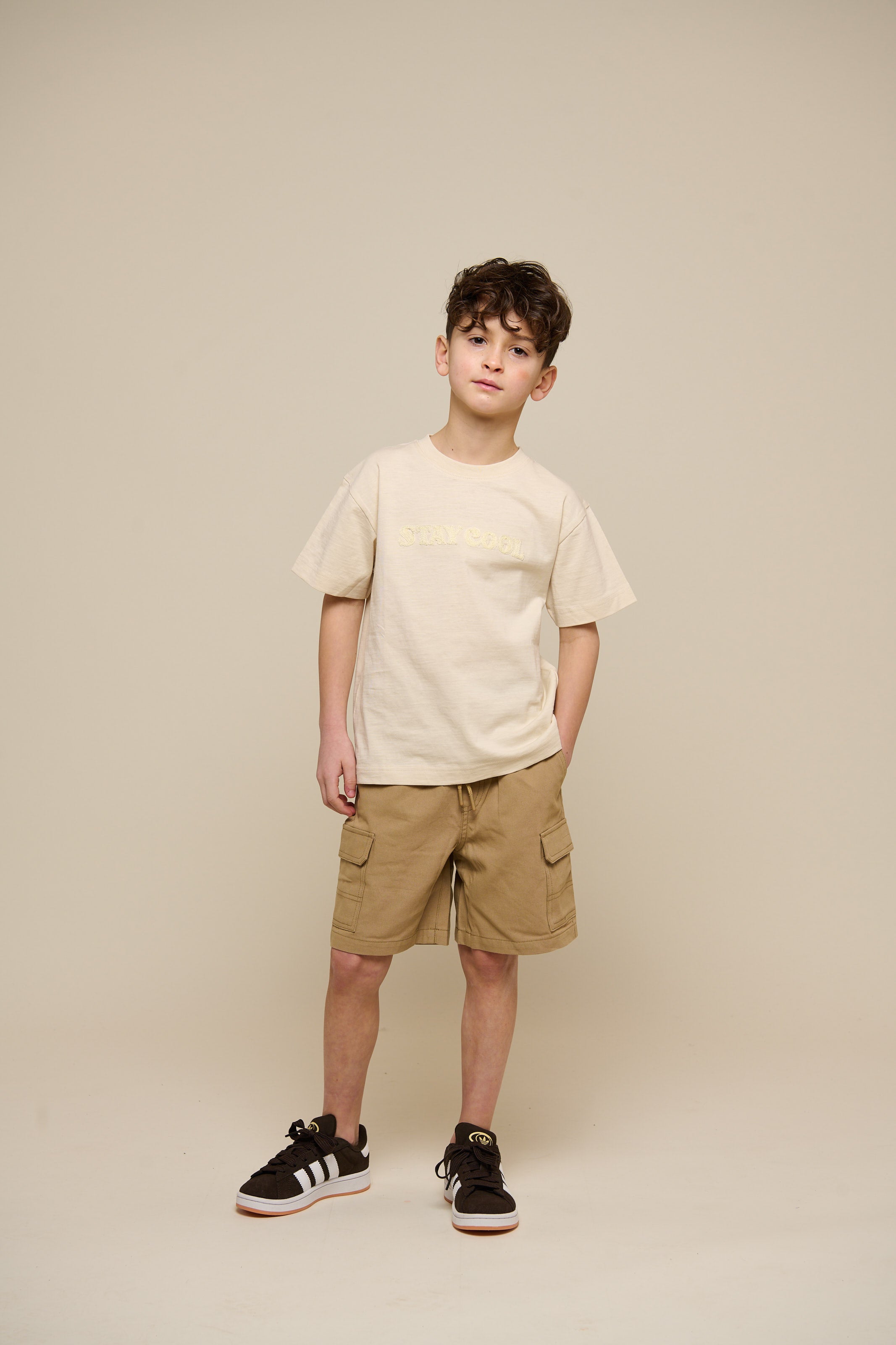 Slub jersey Embroidery T-shirt - Tween - Off White | 101160 Villum