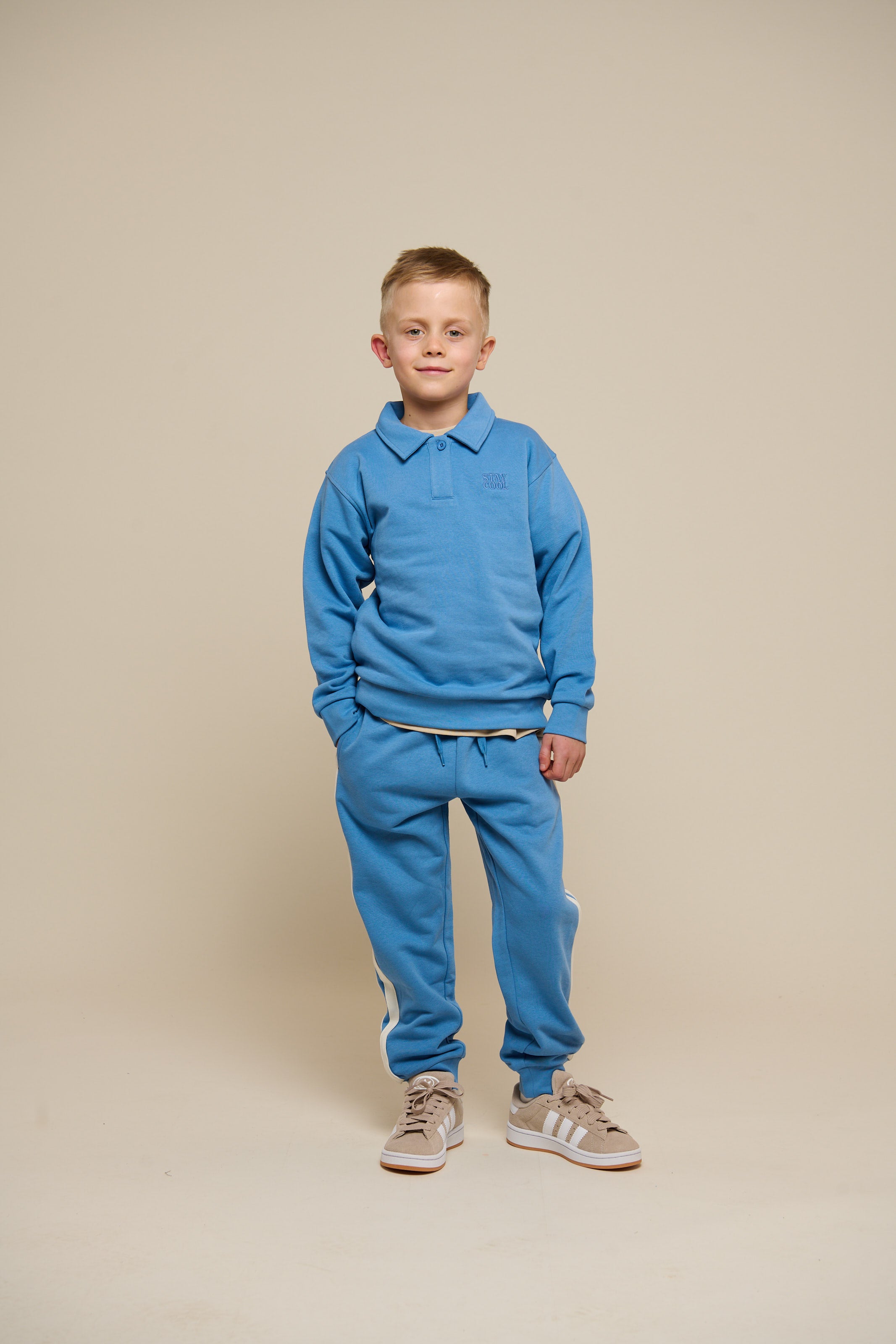 Polo Sweatshirt - Tween - Dusty Blue | 101254 Carter