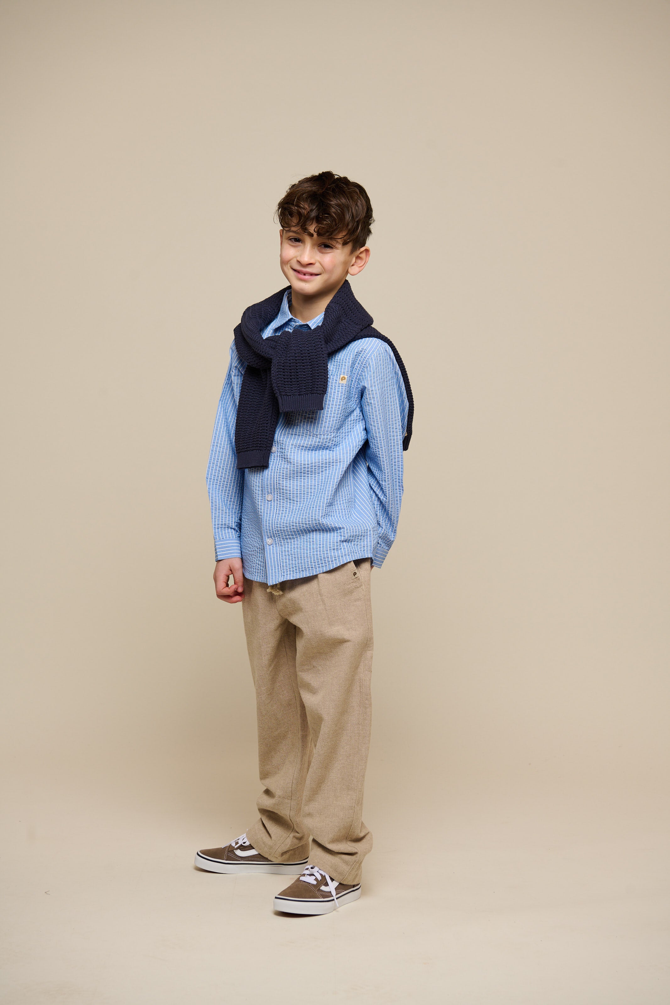 Striped Seersucker Shirt - Tween - Blue Stripe | 101347 Patrick