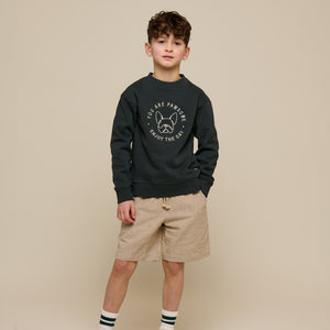 Textured Woven Cotton Shorts - Tween - Sand | 101198 Walter