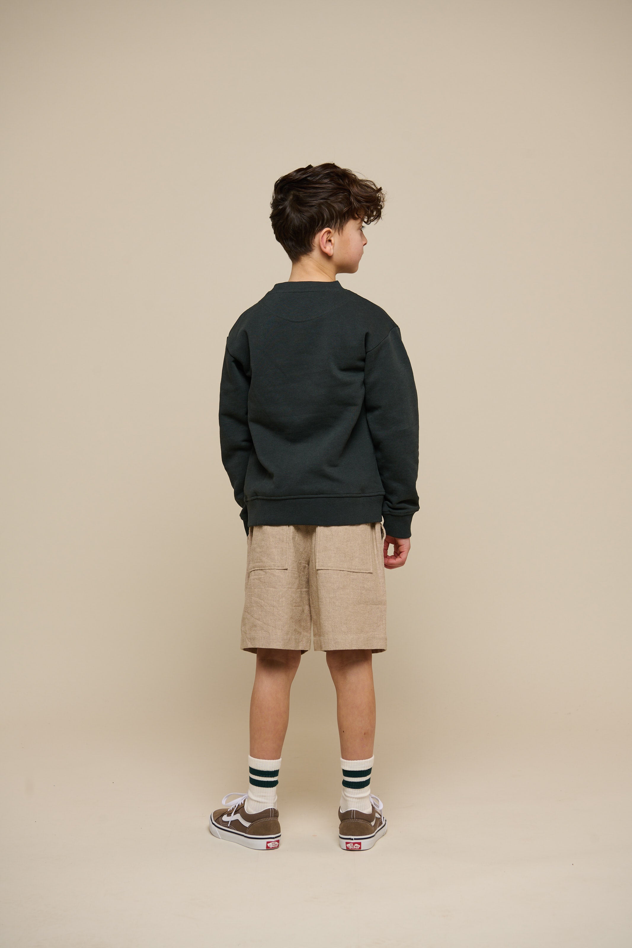 Crewneck Sweatshirt - Tween - Forest Green Melange | 100893 Justin