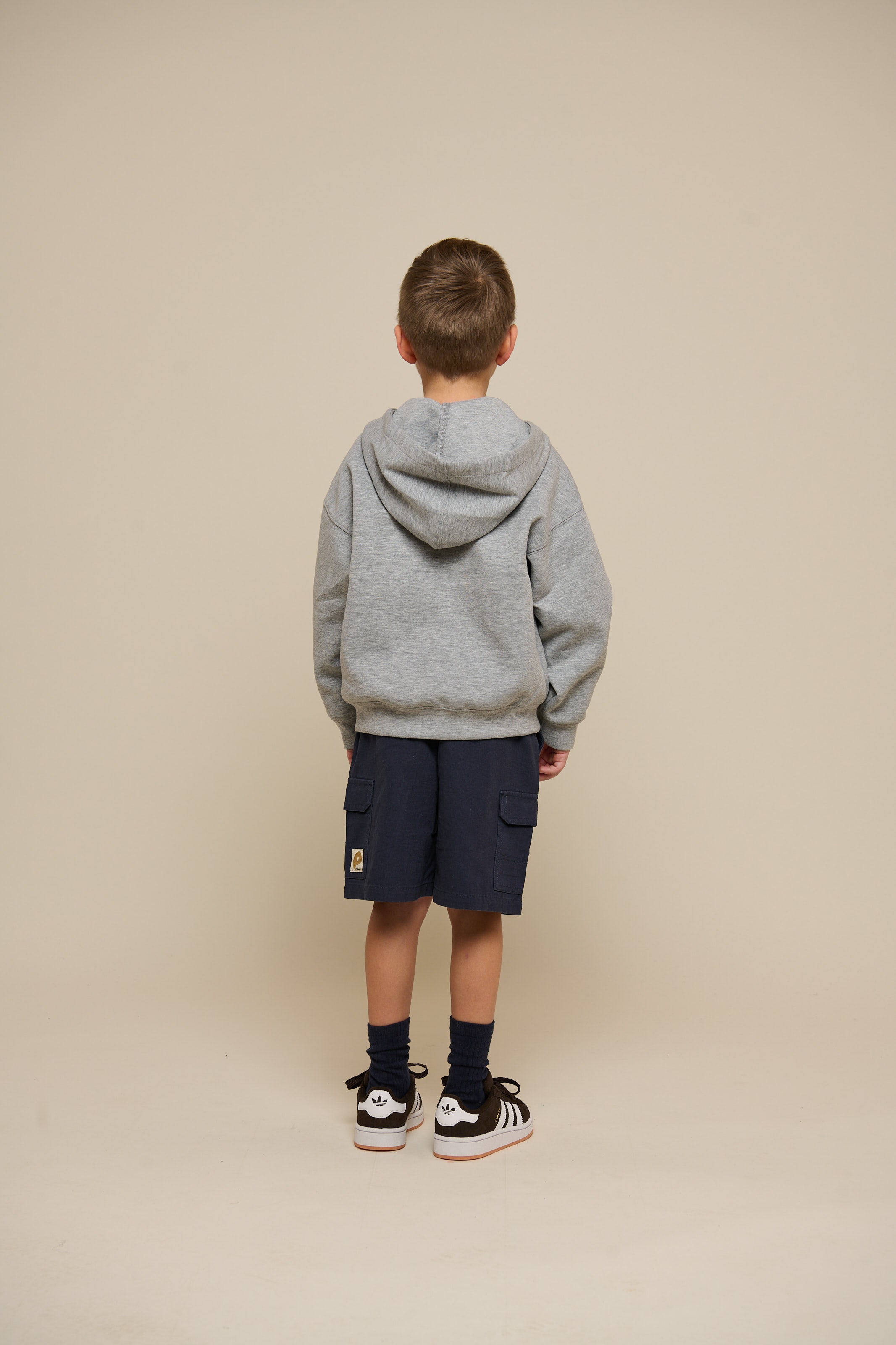 Scuba Zip Hoodie - Tween - Grey Melange | 100641 Liam