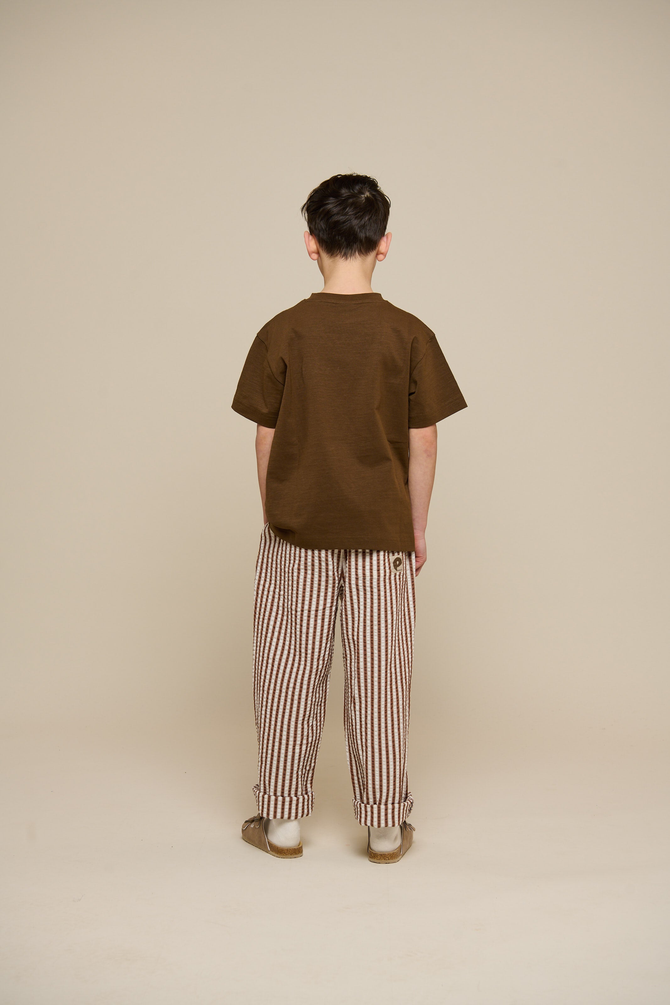 Striped Seersucker Trousers - Tween - Brown | 101190 Frank