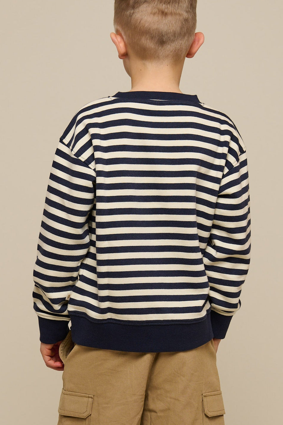Gestreiftes Crewneck Sweatshirt - Tween - Navy Stripe | 101345 Cole