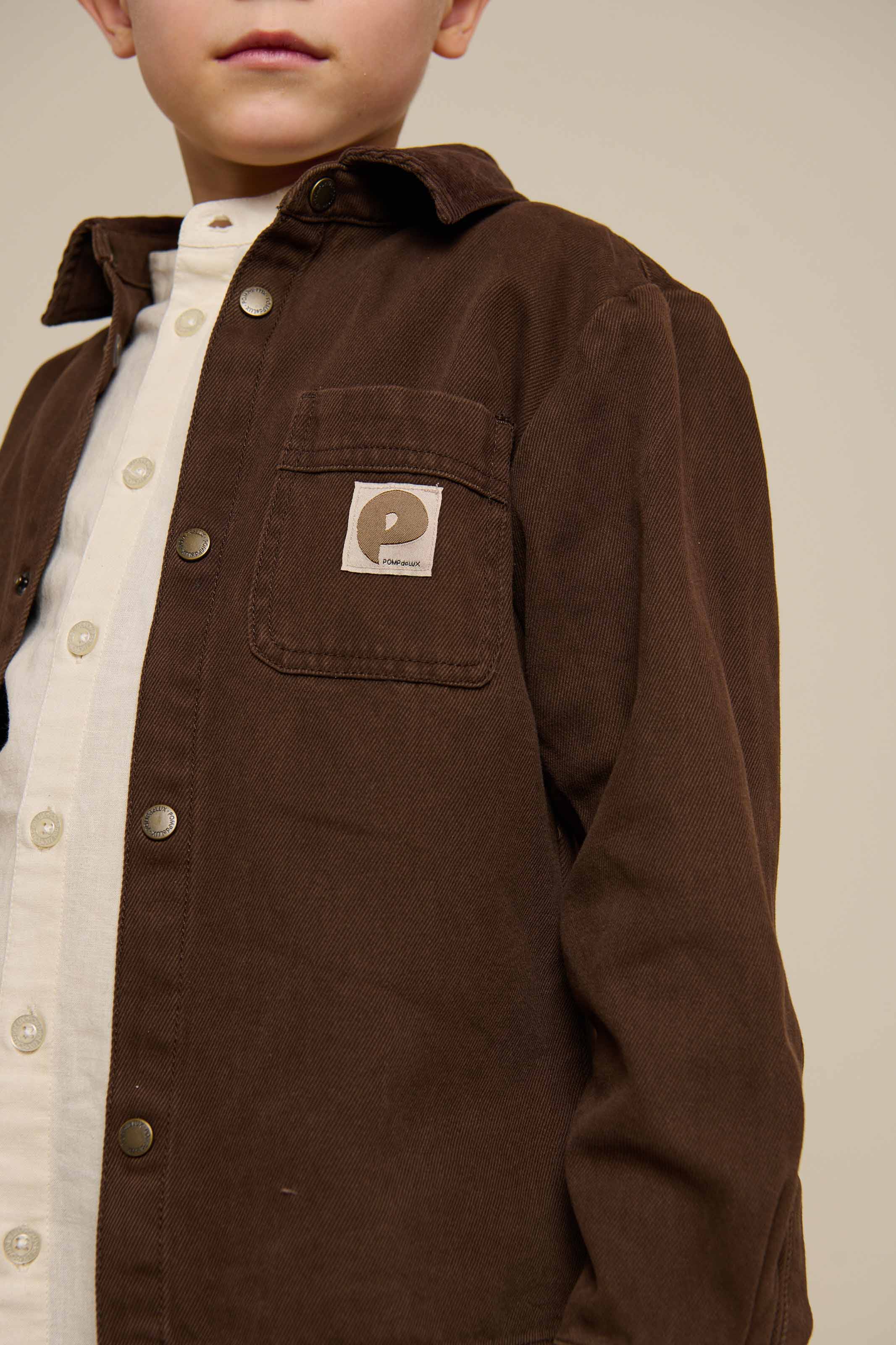 Twill Overshirt - Tween - Chocolate | 100611 Carter