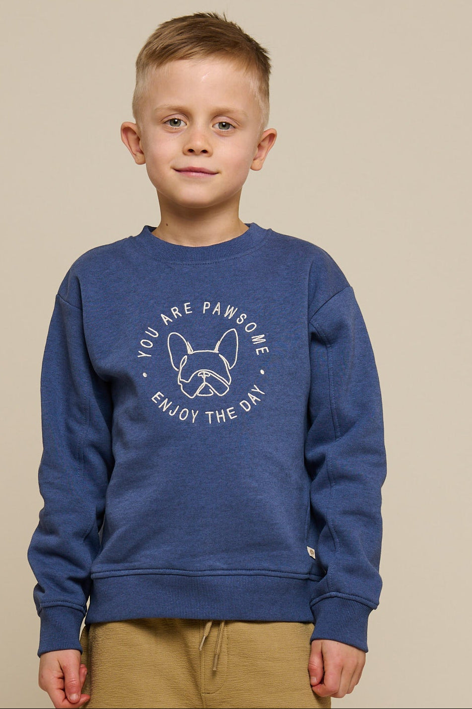 Crewneck Sweatshirt - Tween - Indigo Blue Melange | 100889 Justin