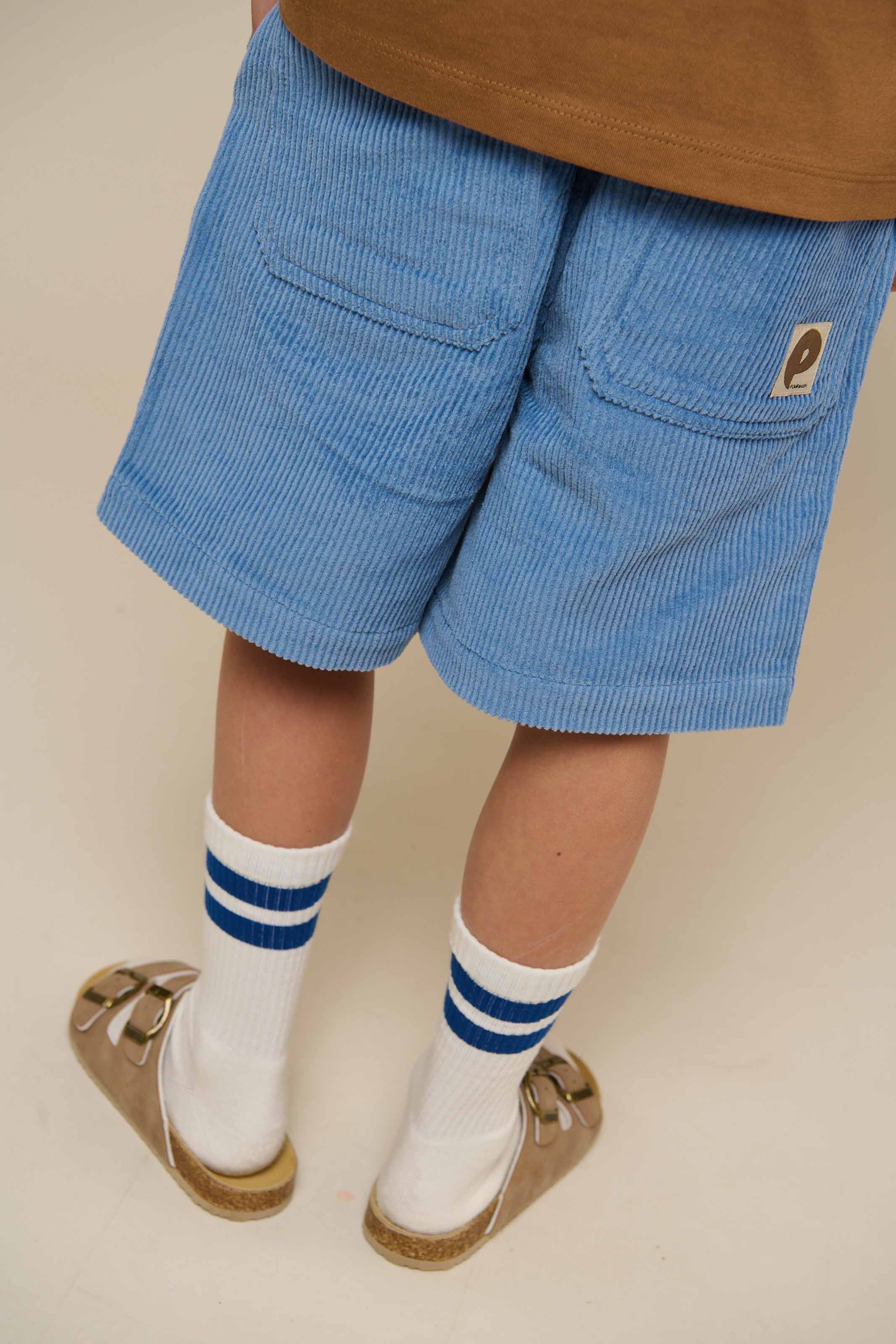 Pull-On Corduroy Shorts - Tween - Dusty Blue | 101101 Tobias