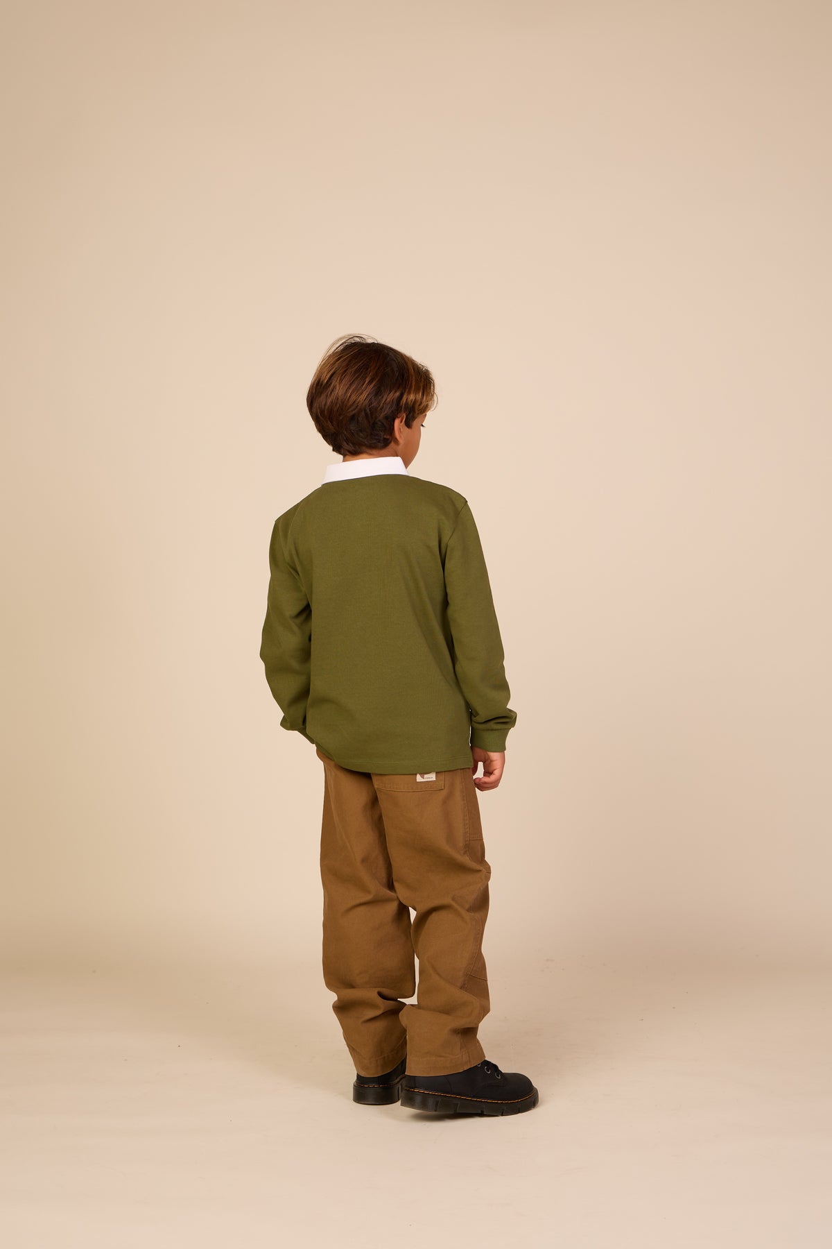 Long-Sleeve Jersey Polo - Tween - Moss Green | 101692 Ruben
