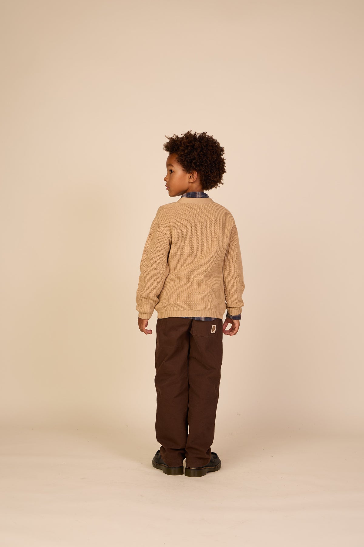 Brioche Stitch Cardigan - Tween - Beige | 101246 Clark
