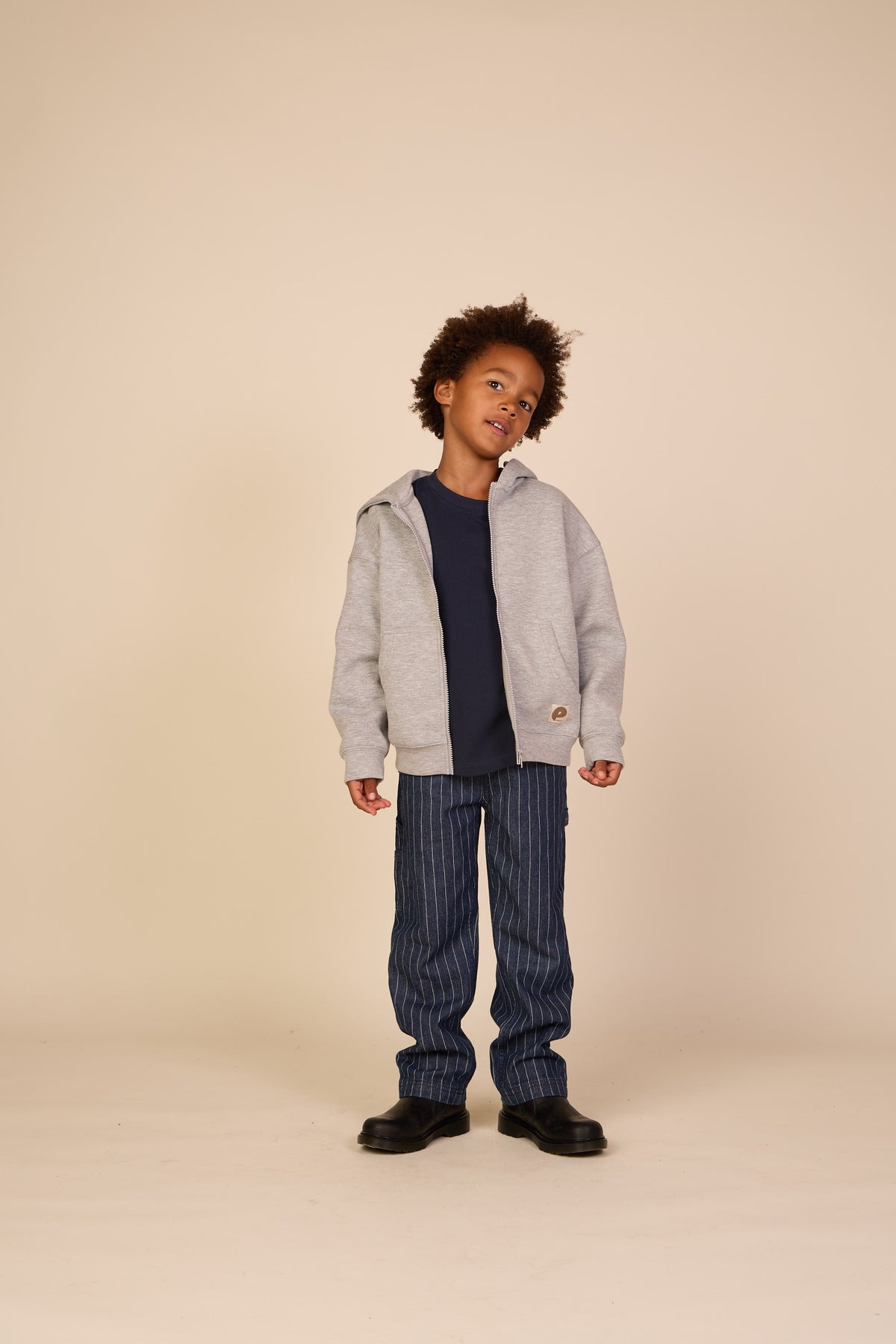 Scuba Zip Hoodie - Tween - Grey Melange | 100641 Liam