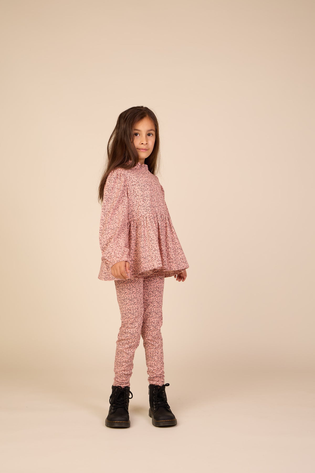 Printed Peplum Jersey Blouse - Tween - Rose/Bordeaux | 101544 Heidi