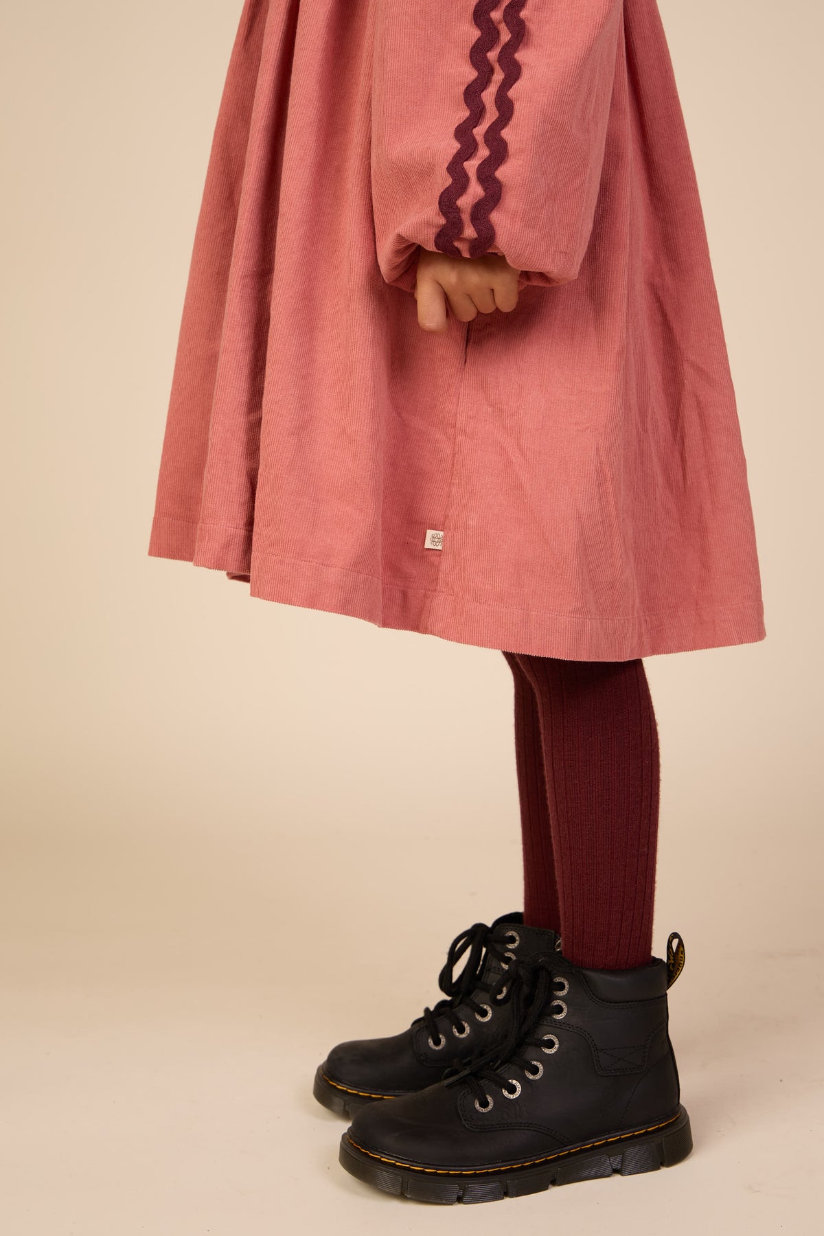 Ric Rac Corduroy Dress - Tween - Dusty Rose | 101476 Sille