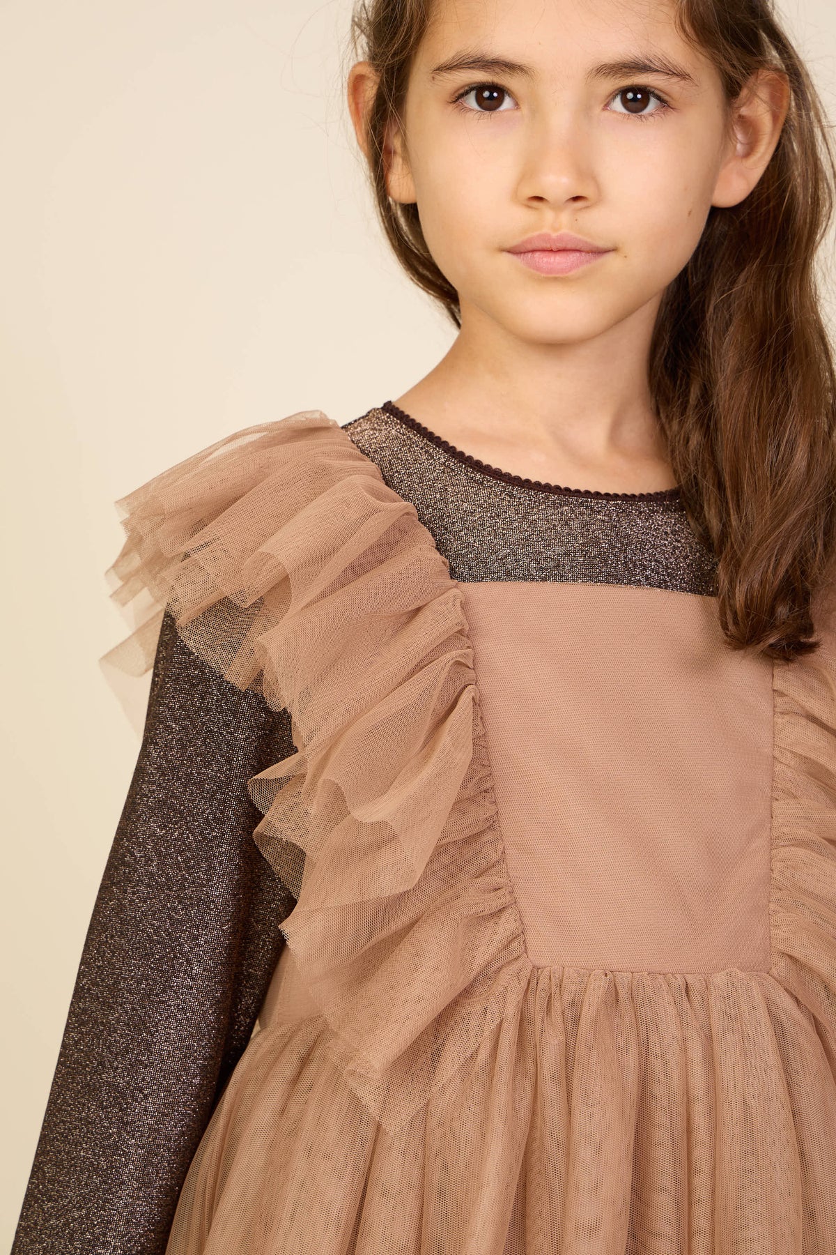 Tulle Dress - Tween - Light Brown | 101510 Bianca