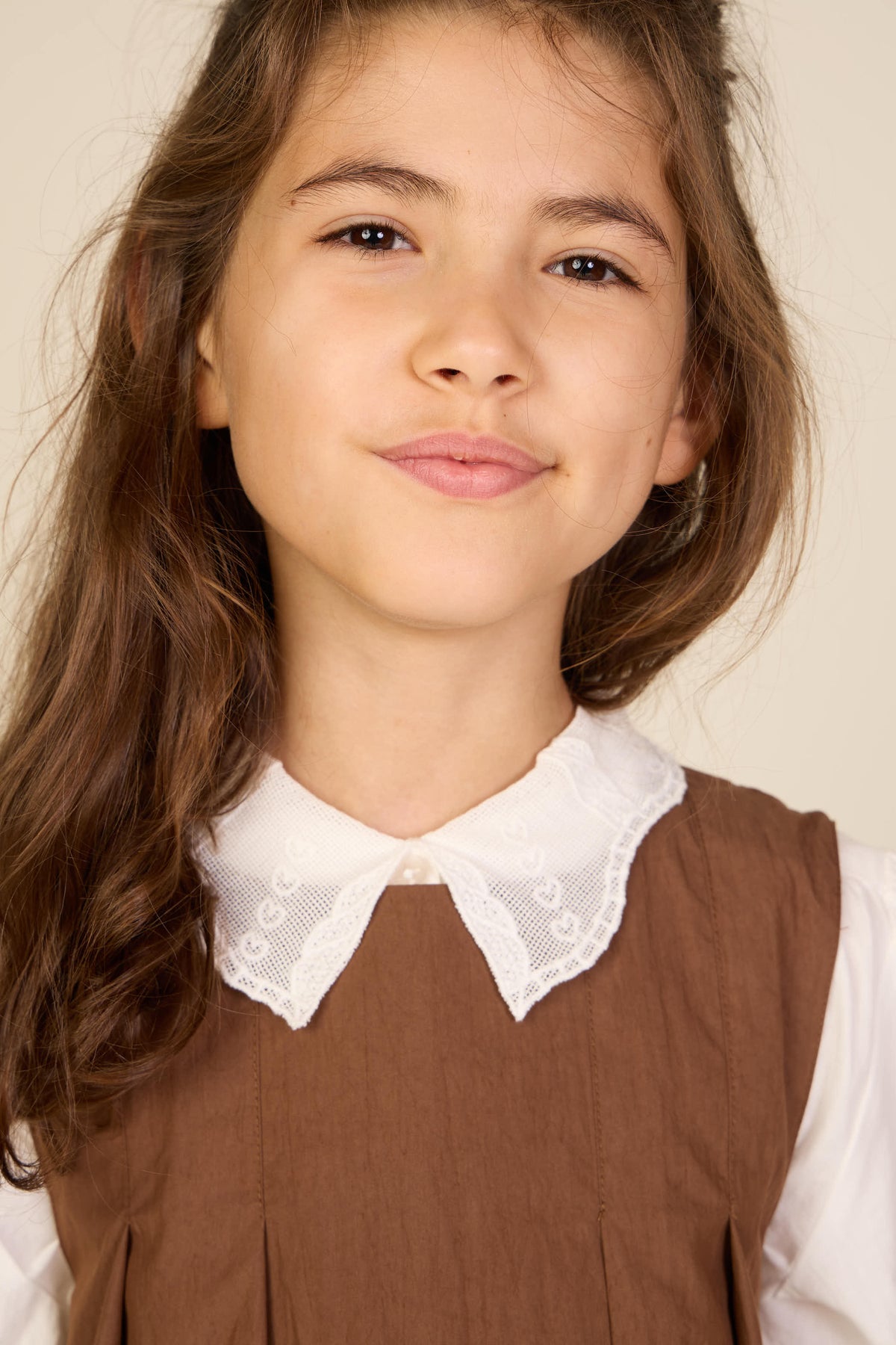 Cotton Shirt with Lace Collar - Tween - Offwhite | 101460 Holly