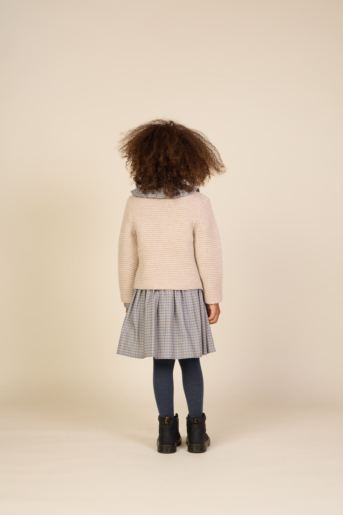 Wool Knit Cardigan - Tween - Caffe Latte Melange | 100875 Maya
