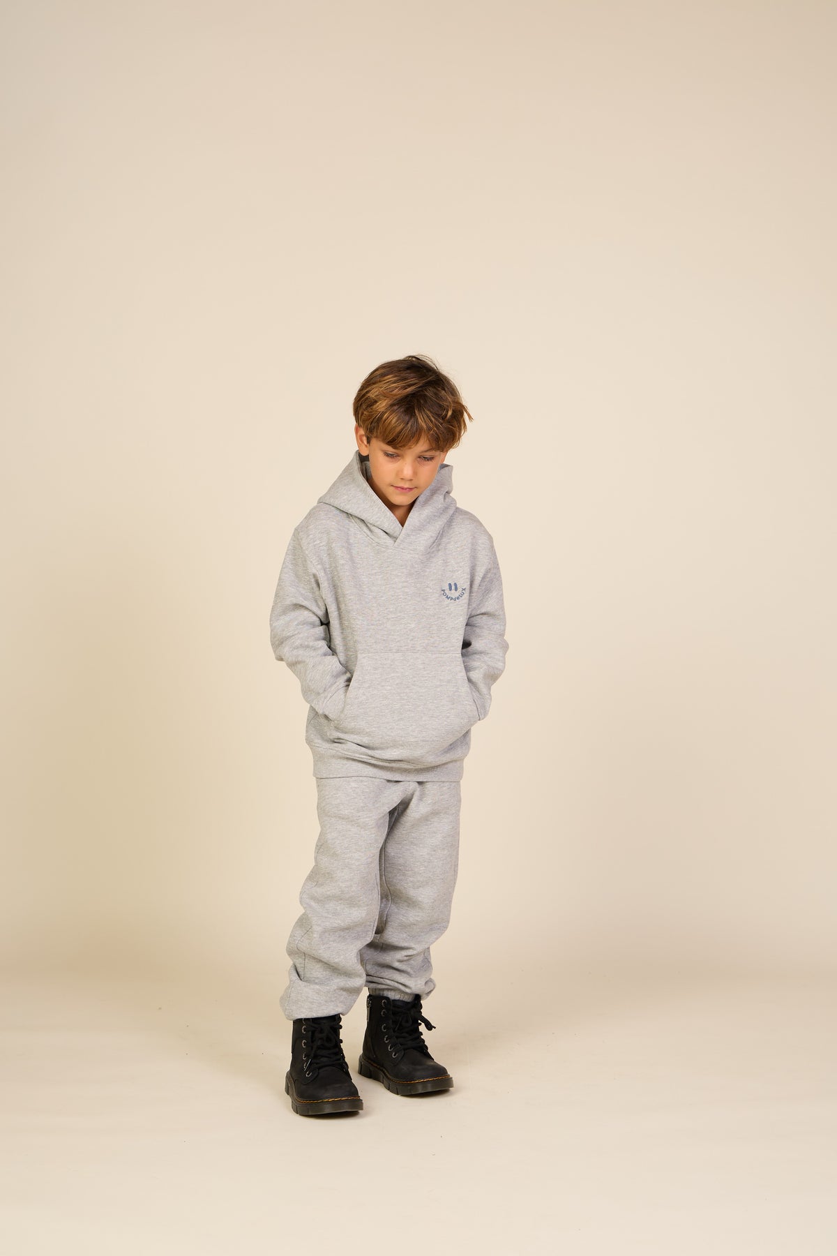 Smiley Hoodie - Tween - Grey Melange | 101584 Andrew