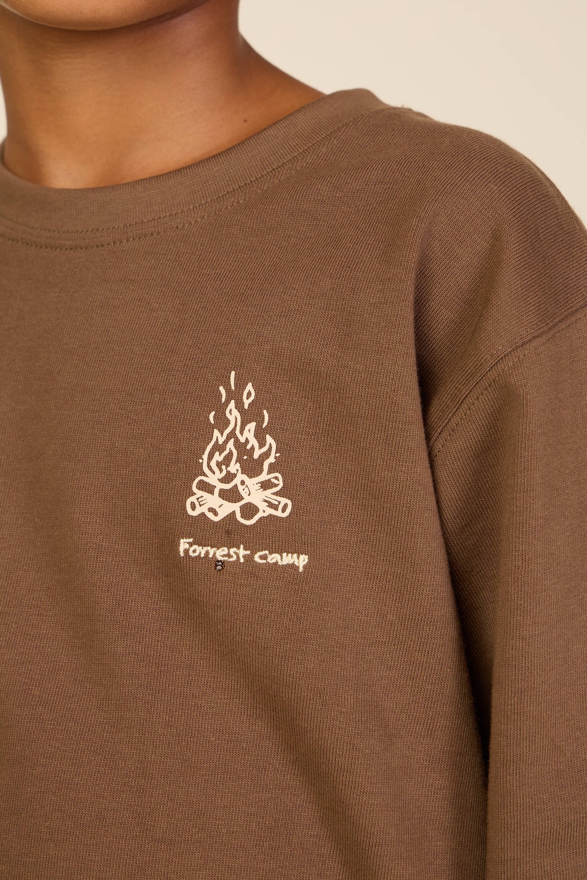 Long-Sleeve T-Shirt with Back Print - Tween - Brown | 101710 Weston