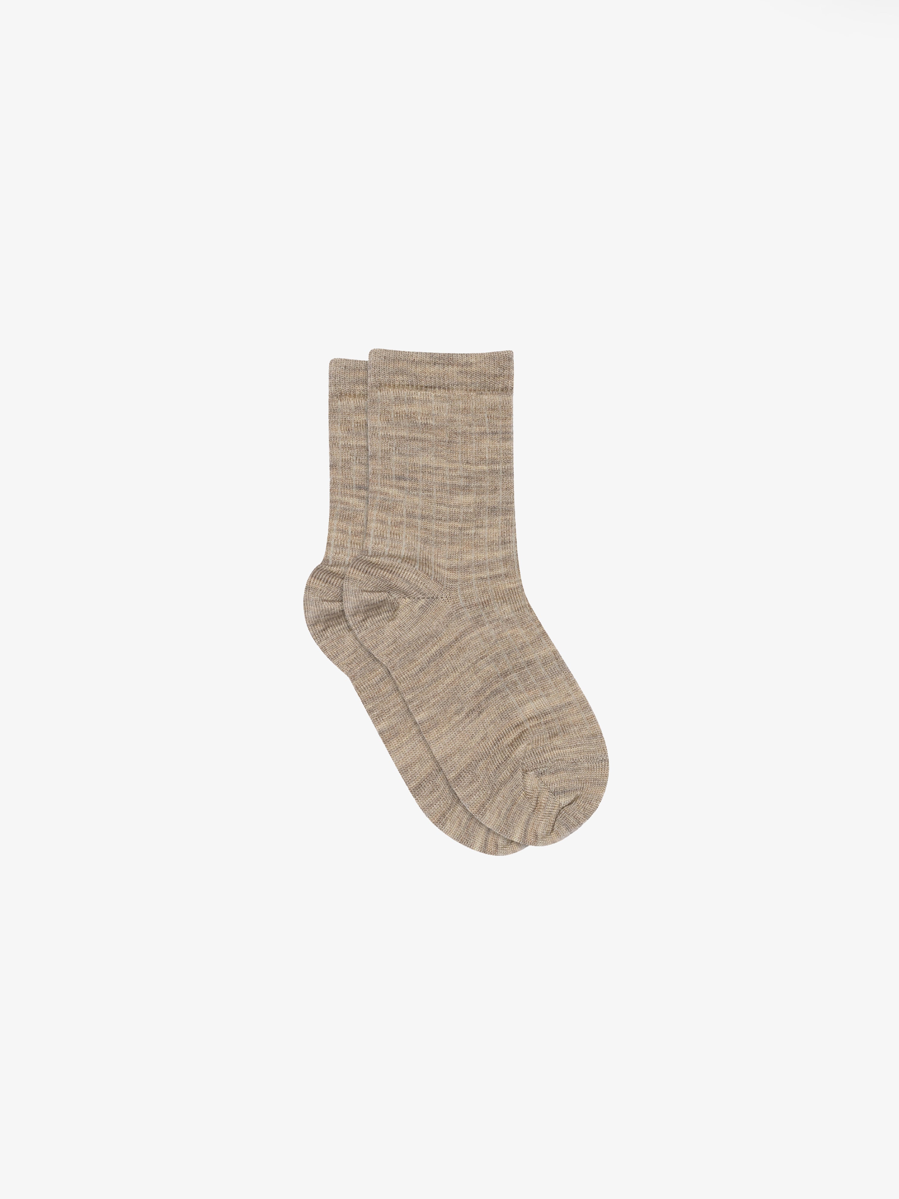 MP Cotton Rib Socks - Tween - Light Brown Melange | 101374 MP Cotton Rib Socks